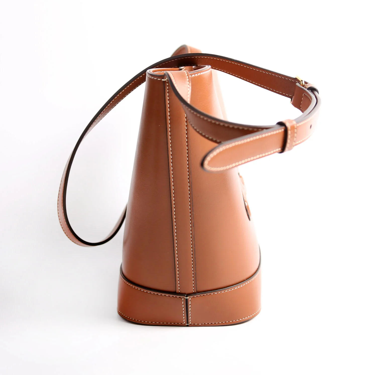 Cuir Triomphe Small Bucket Bag Cognac - Image 3