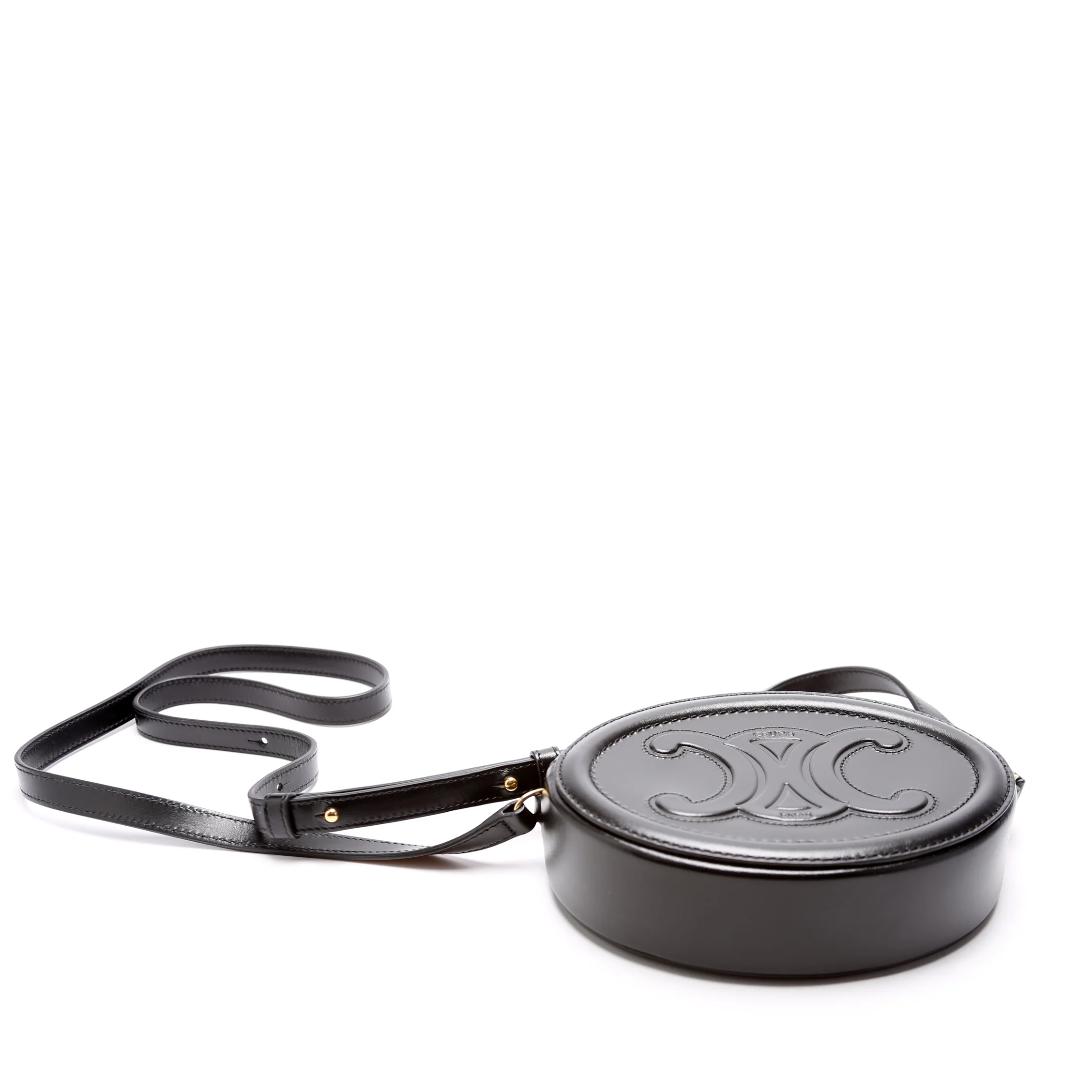 Cuir Triomphe Small Oval Bag Calfskin Black - Image 4