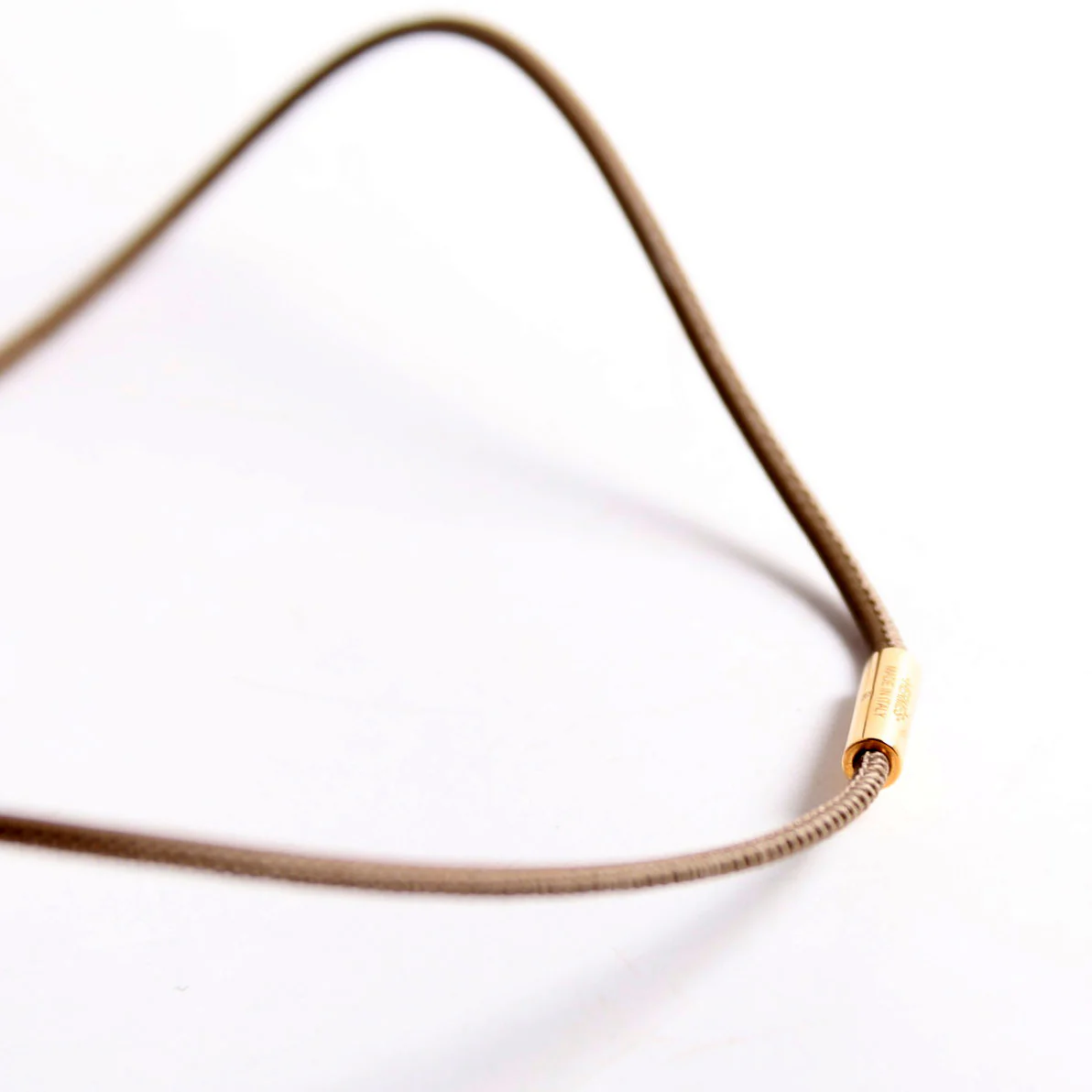 Curiosite Leather Necklace Taupe - Image 4