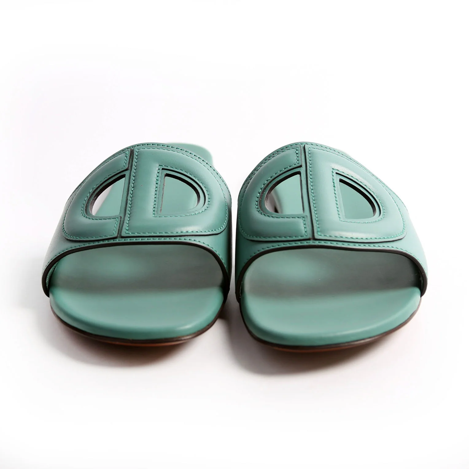 D-Club Slide Leather Sandals Size 37 - Image 2
