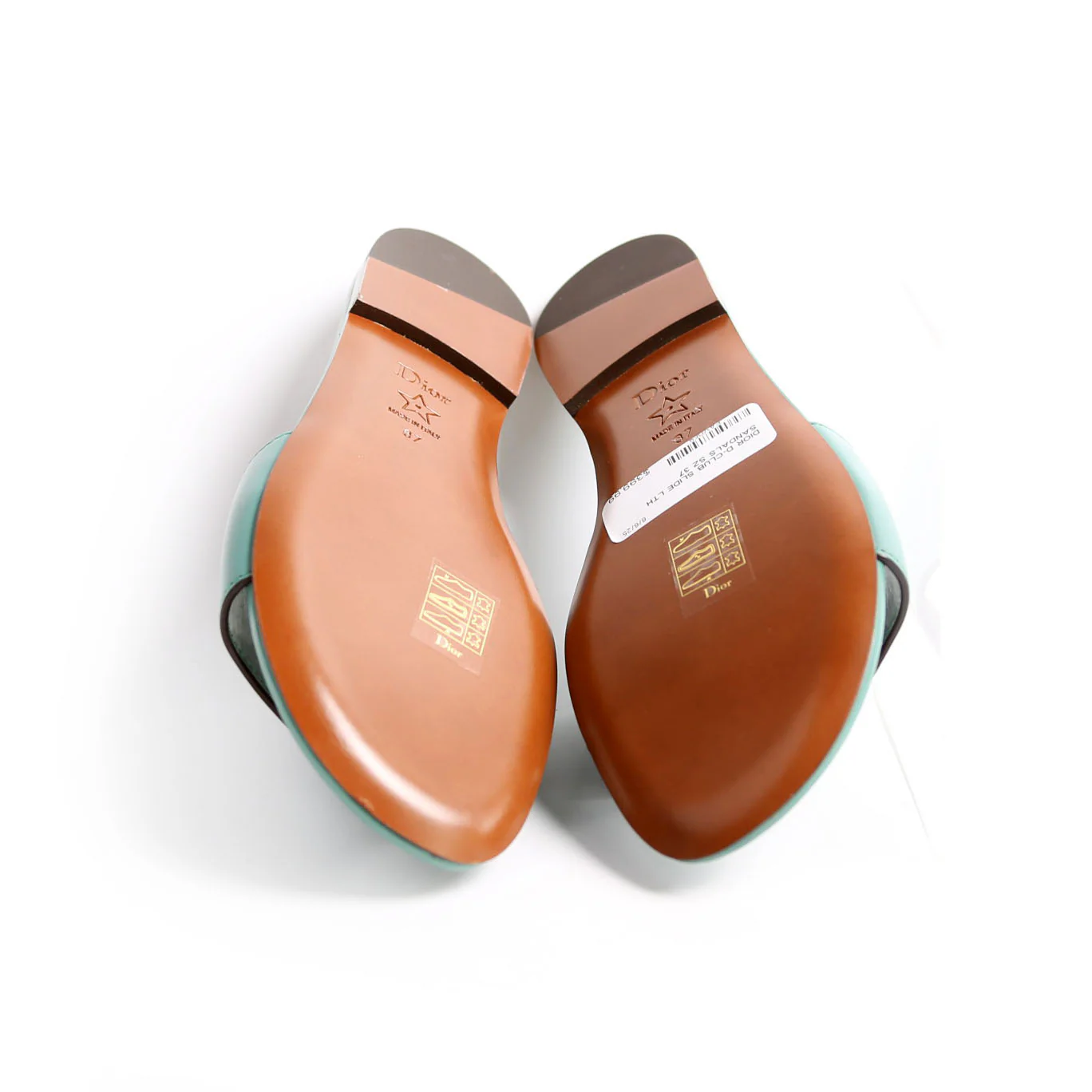 D-Club Slide Leather Sandals Size 37 - Image 6