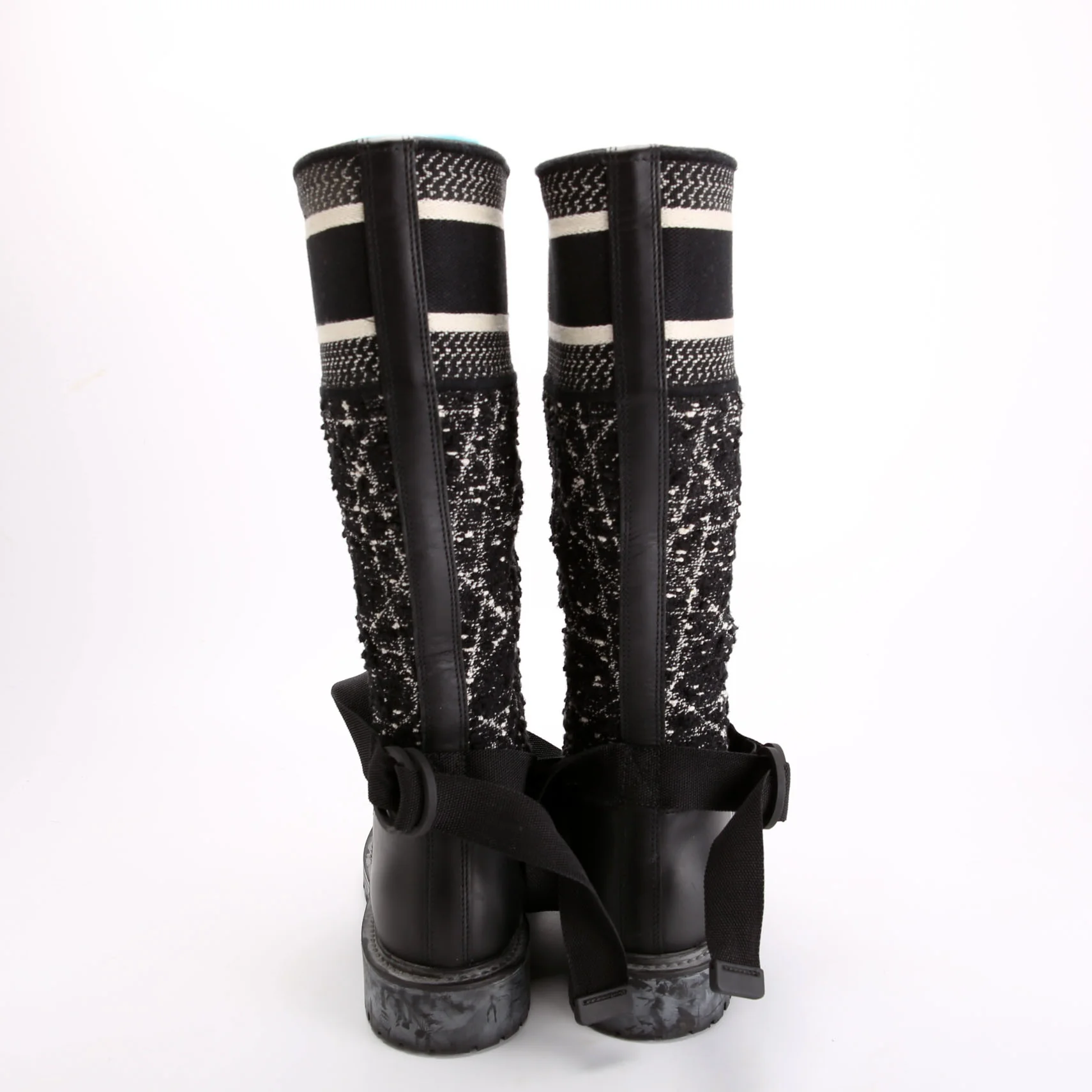 D-Major Tweed Calf Ankle Boots Size 36.5 - Image 4