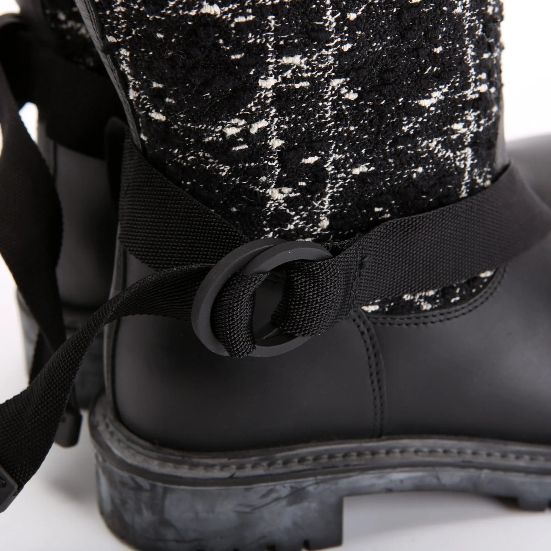 D-Major Tweed Calf Ankle Boots Size 36.5 - Image 7