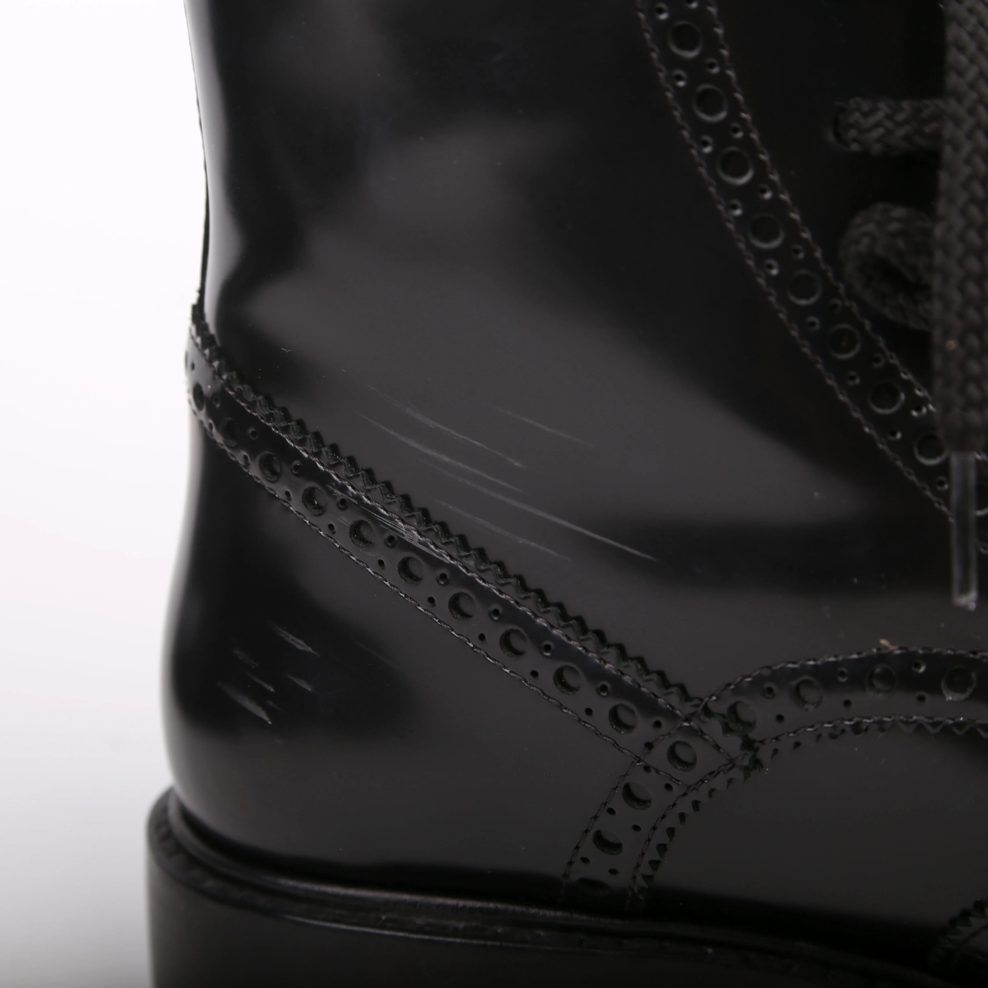 D-Order Lace-Up Calfskin Boots Size 37 Black - Image 14