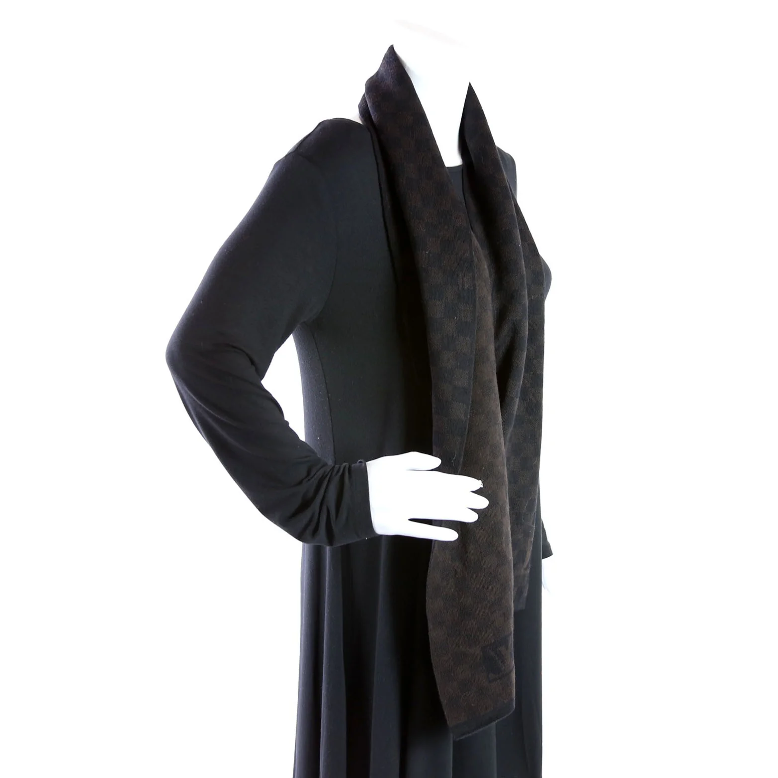 Damier Ebene Wool Scarf - Image 5