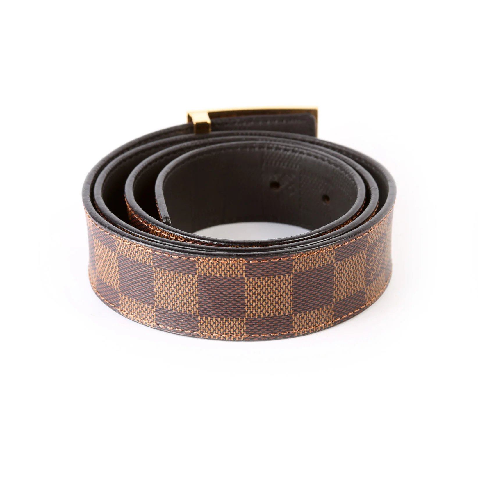 Damier Plate Ebene/Infiniti Leather Reversible Belt Size 90/36 - Image 2