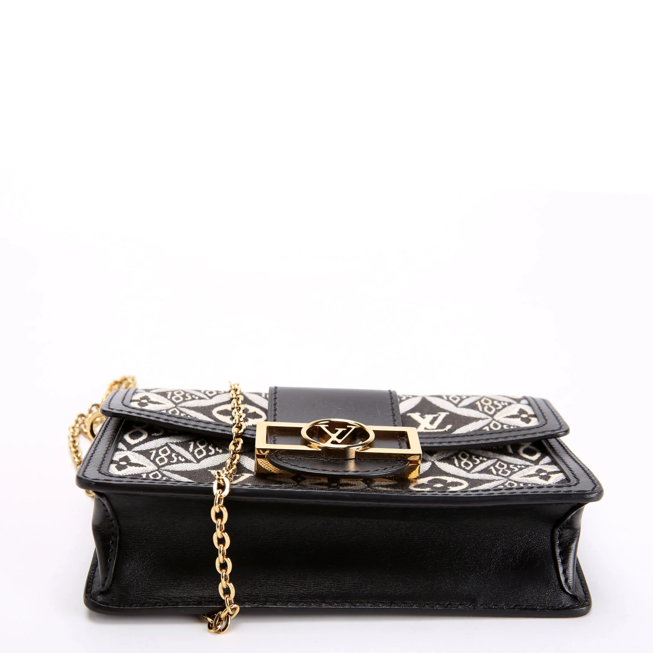 Dauphine Chain Wallet Since 1854 Jacquard Black/White - Image 4