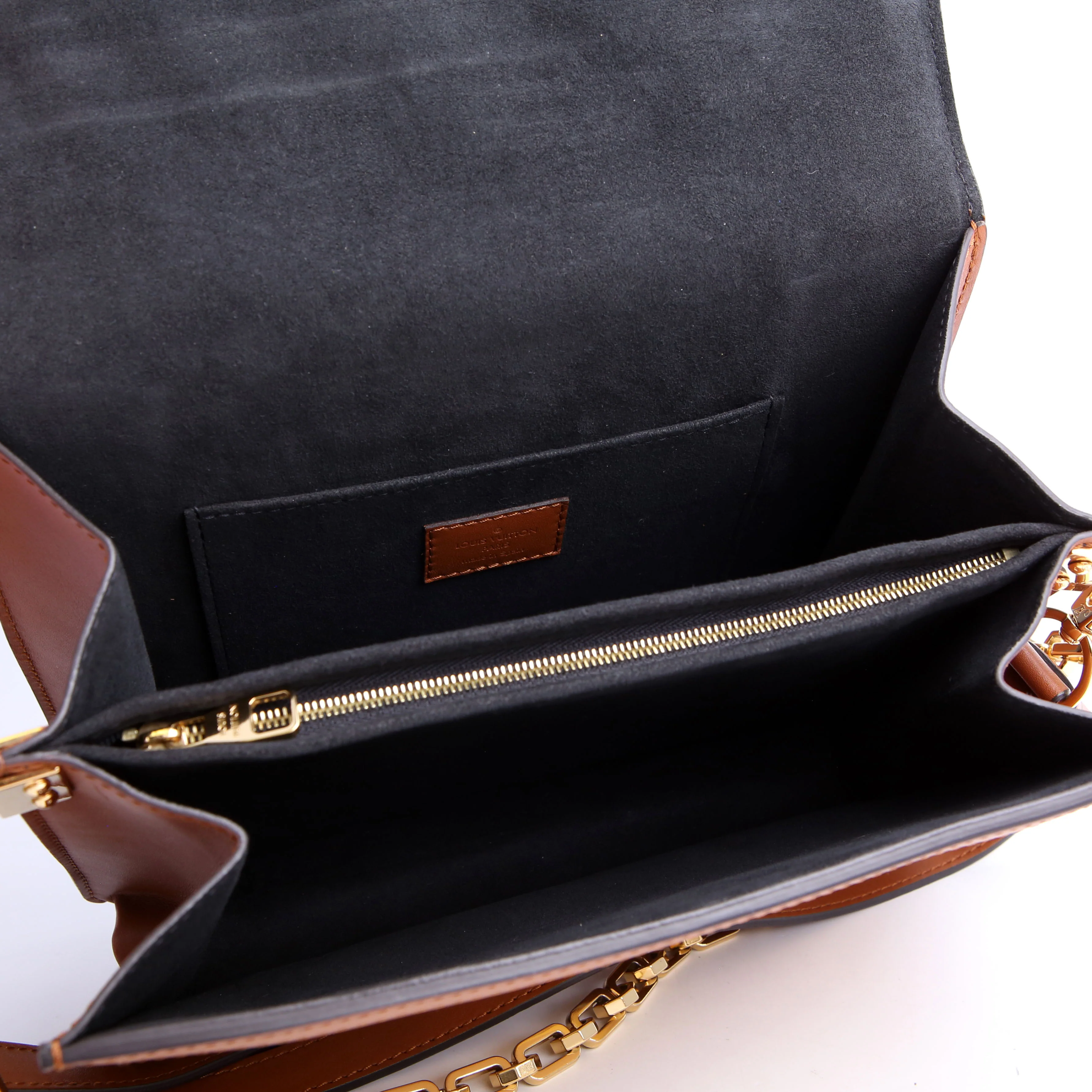 Dauphine Mini Taurillon Leather Brown/Blue - Image 9