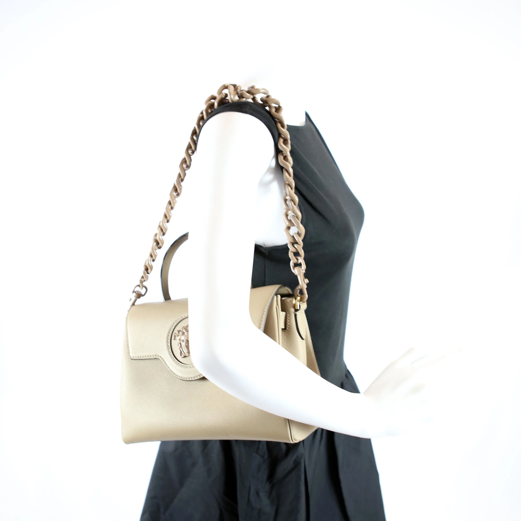 DBFI039 La Medusa Handbag Taupe - Image 13