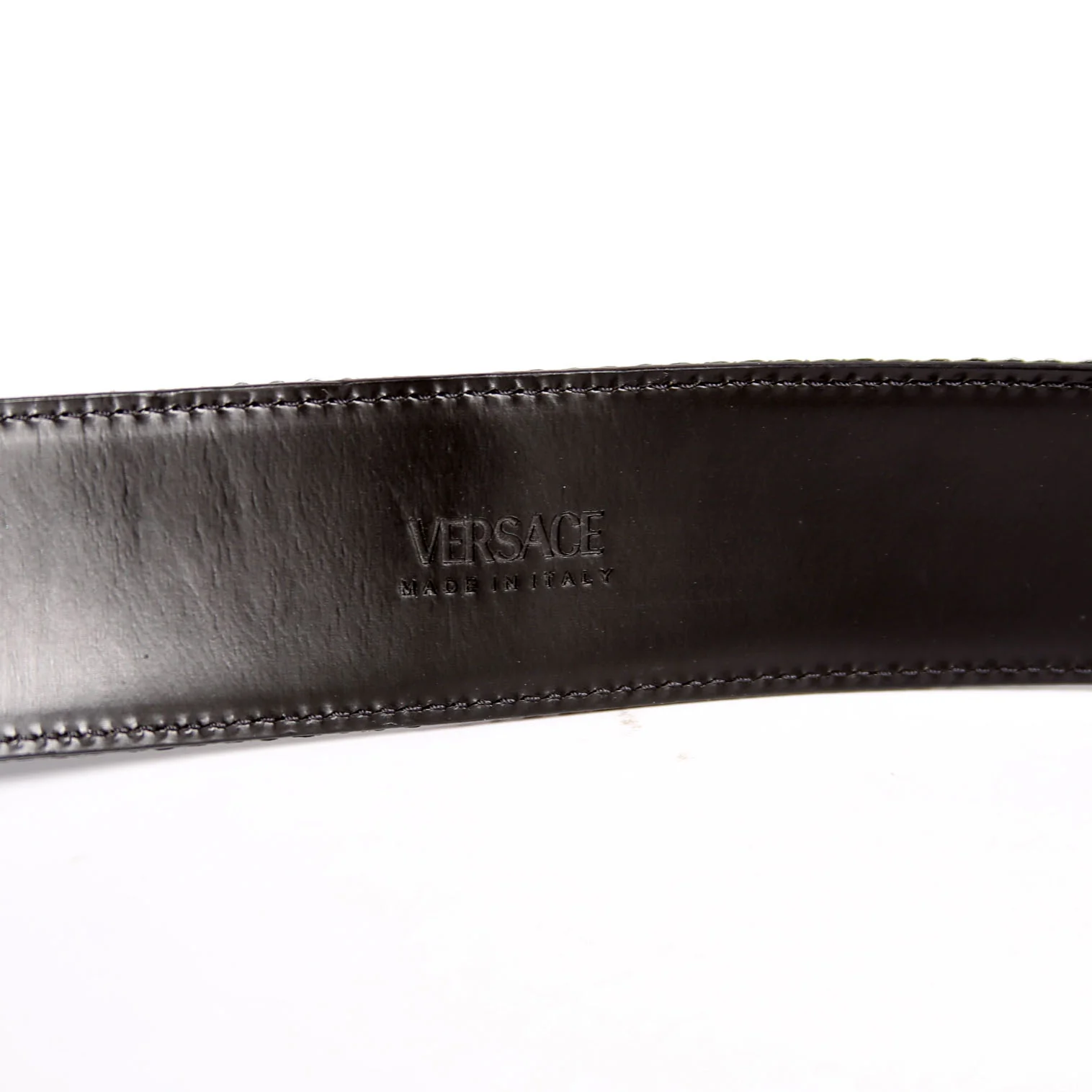 DCU8061 Medusa Head Greca Canvas Belt Size 95/38 Black - Image 7
