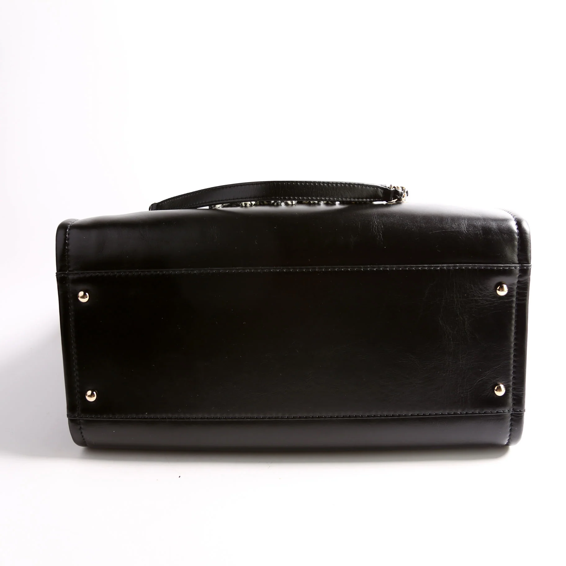 Deauville Shiny Calf/Tweed Large Tote RFID Black - Image 4