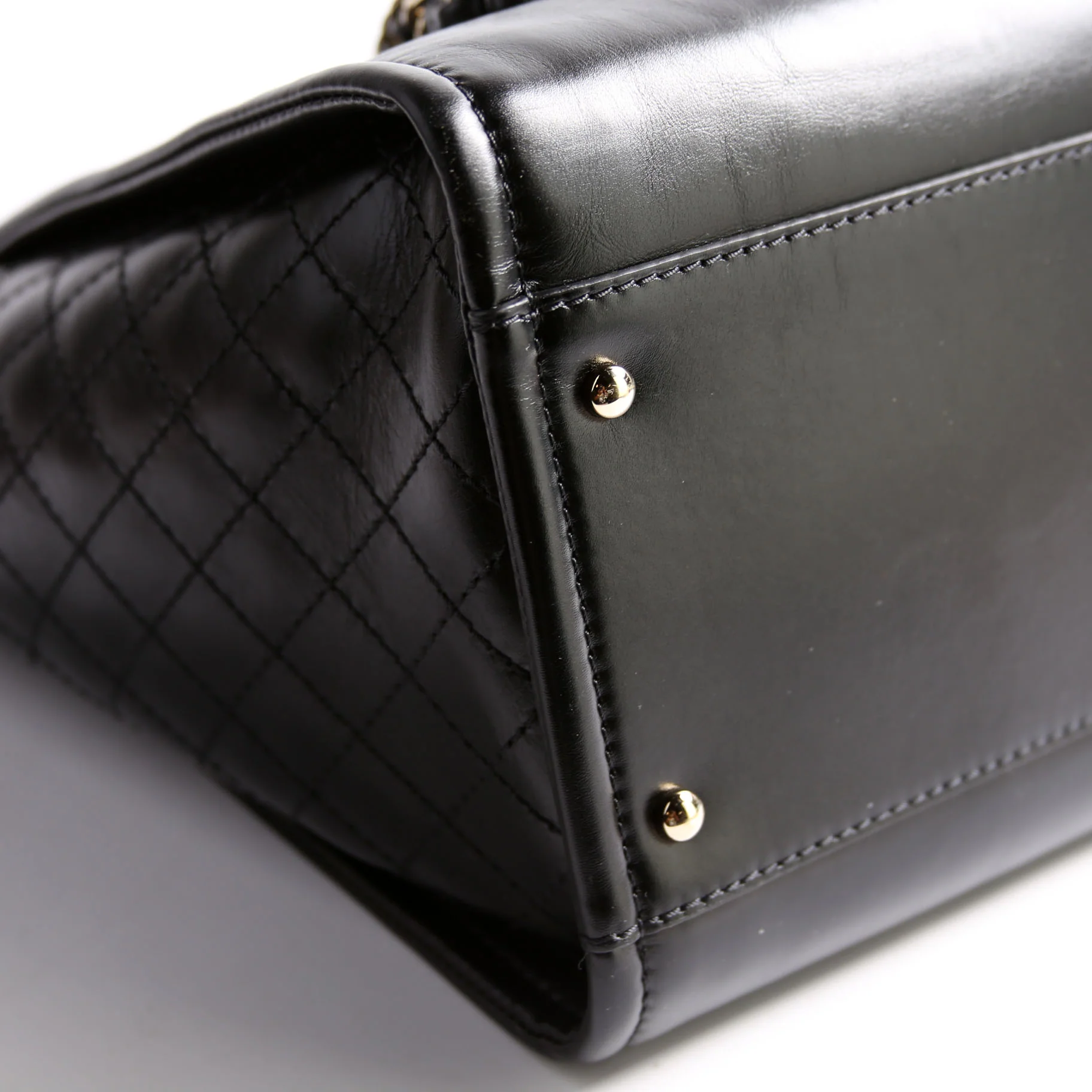 Deauville Shiny Calf/Tweed Large Tote RFID Black - Image 5