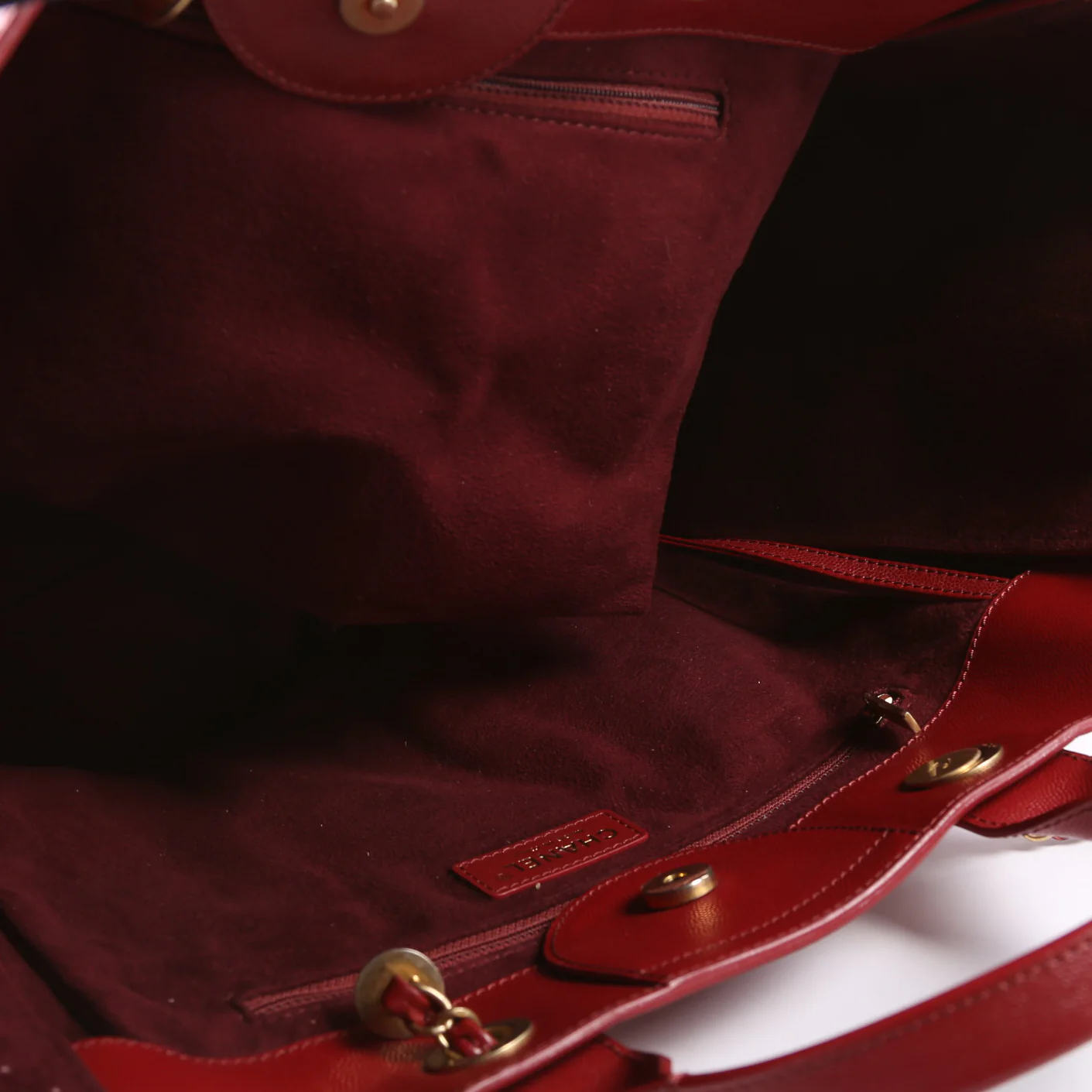 Deauville Studded Caviar Leather Med Tote 26M - Image 12