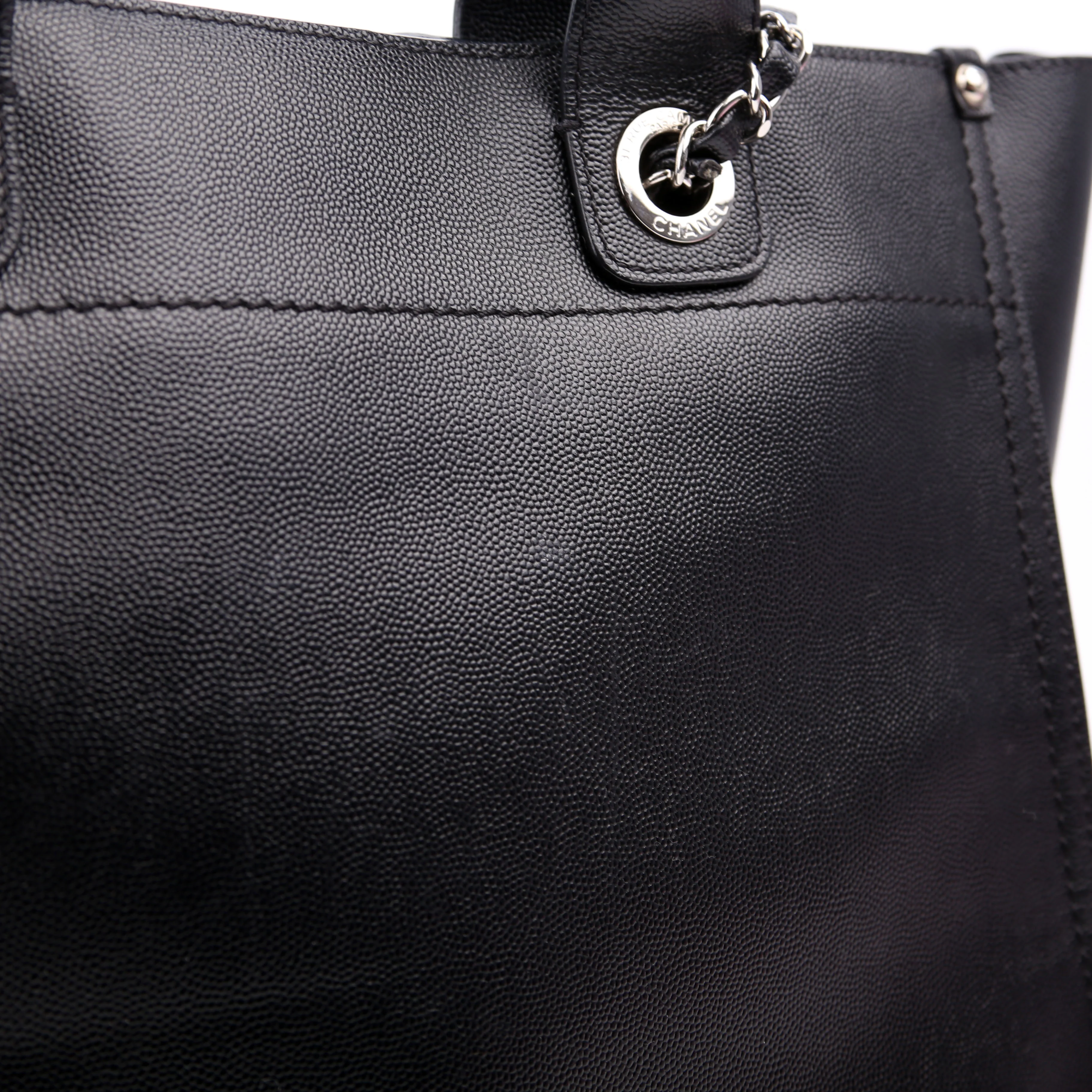 Deauville Studded Caviar Small Tote Black - Image 10