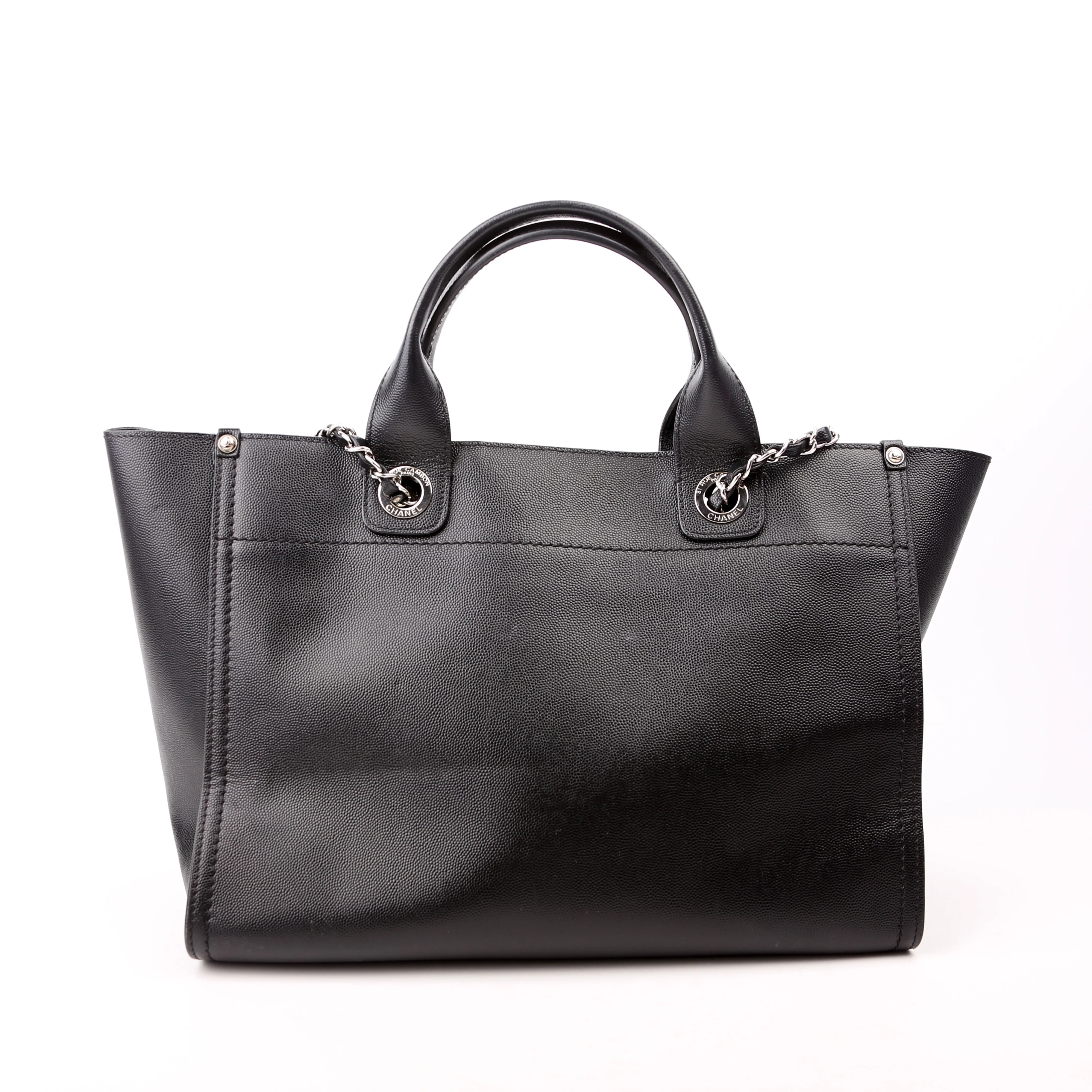 Deauville Studded Caviar Small Tote Black - Image 3