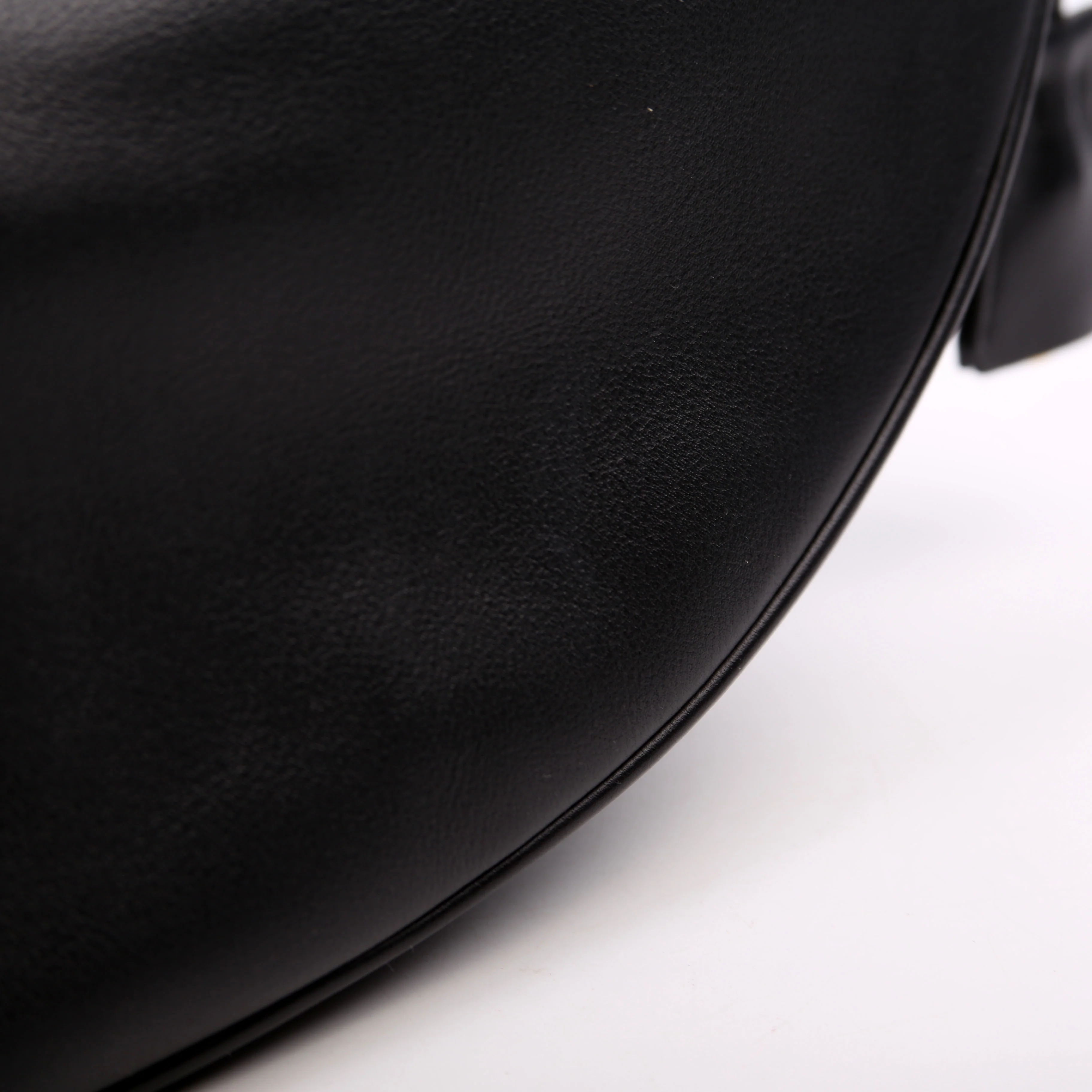 Demi-Lune Calfskin Shoulder Bag Large Black - Image 10