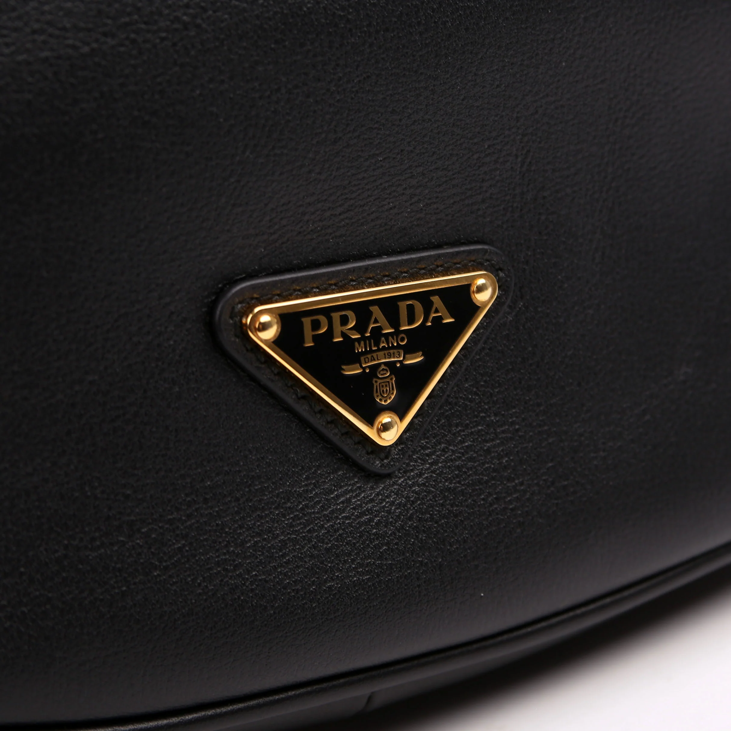 Demi-Lune Calfskin Shoulder Bag Large Black - Image 7