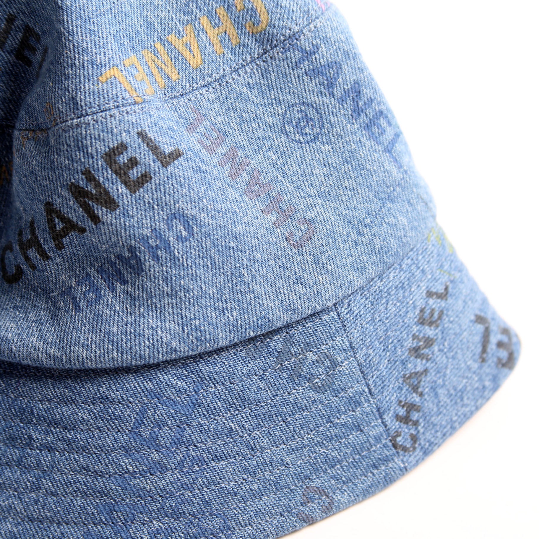 Denim Mood Logo Printed Bucket Hat Size L - Image 5