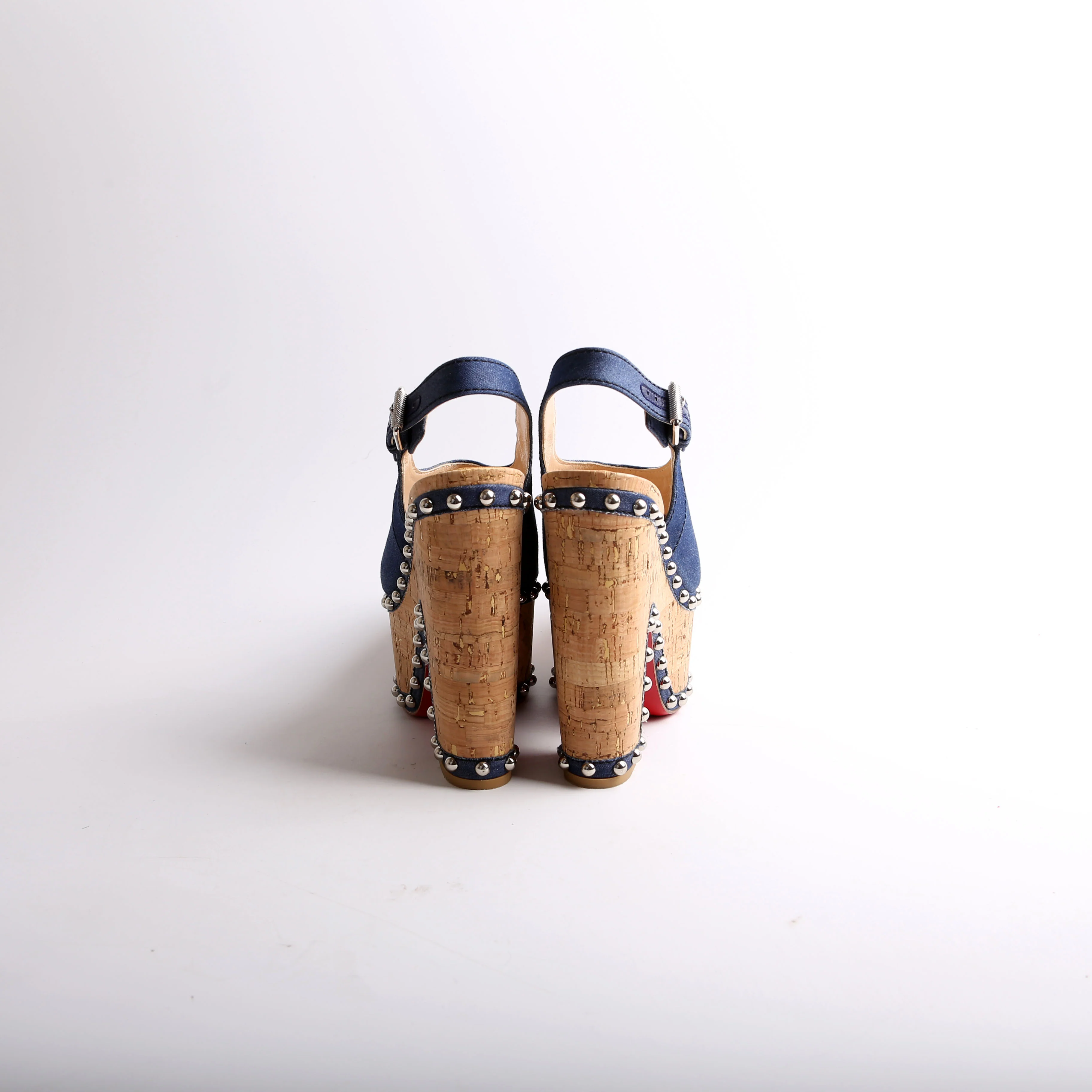 Denim Super Joan Platform Wedges Size 39 - Image 4