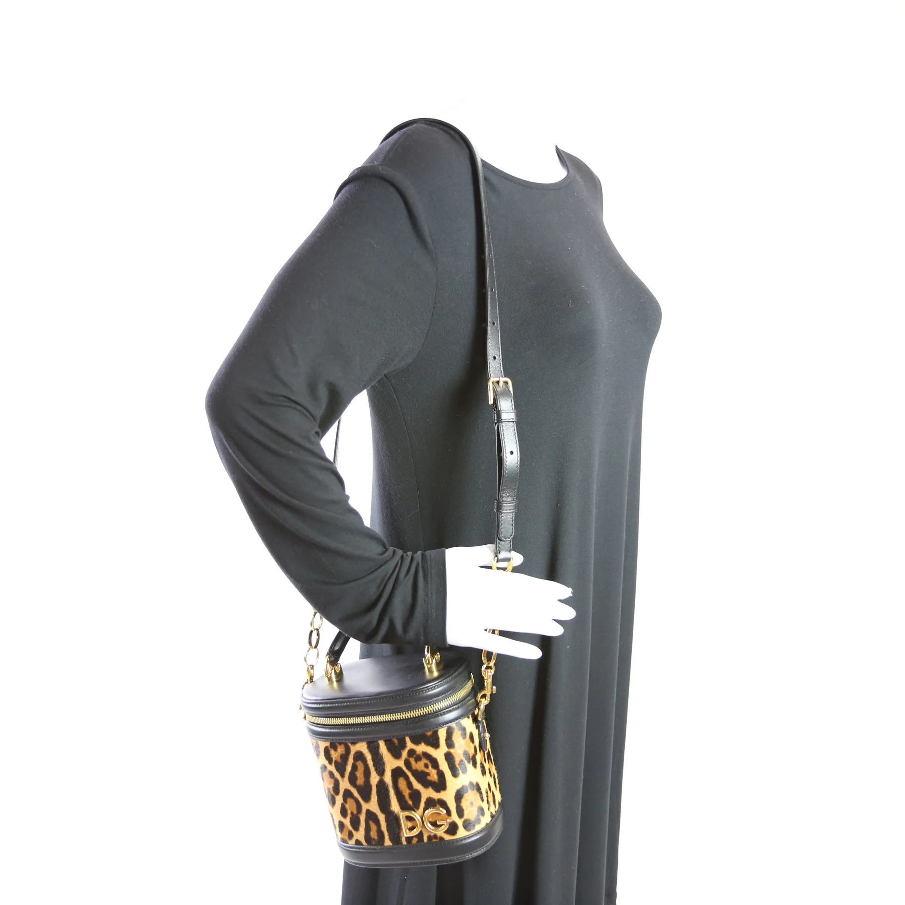 DG Girls Mini Top Handle Bag Calfhair - Image 10