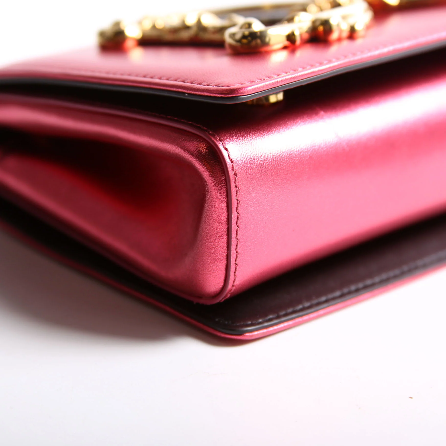 DG Girls Shoulder Bag Nappa Leather Pink - Image 6