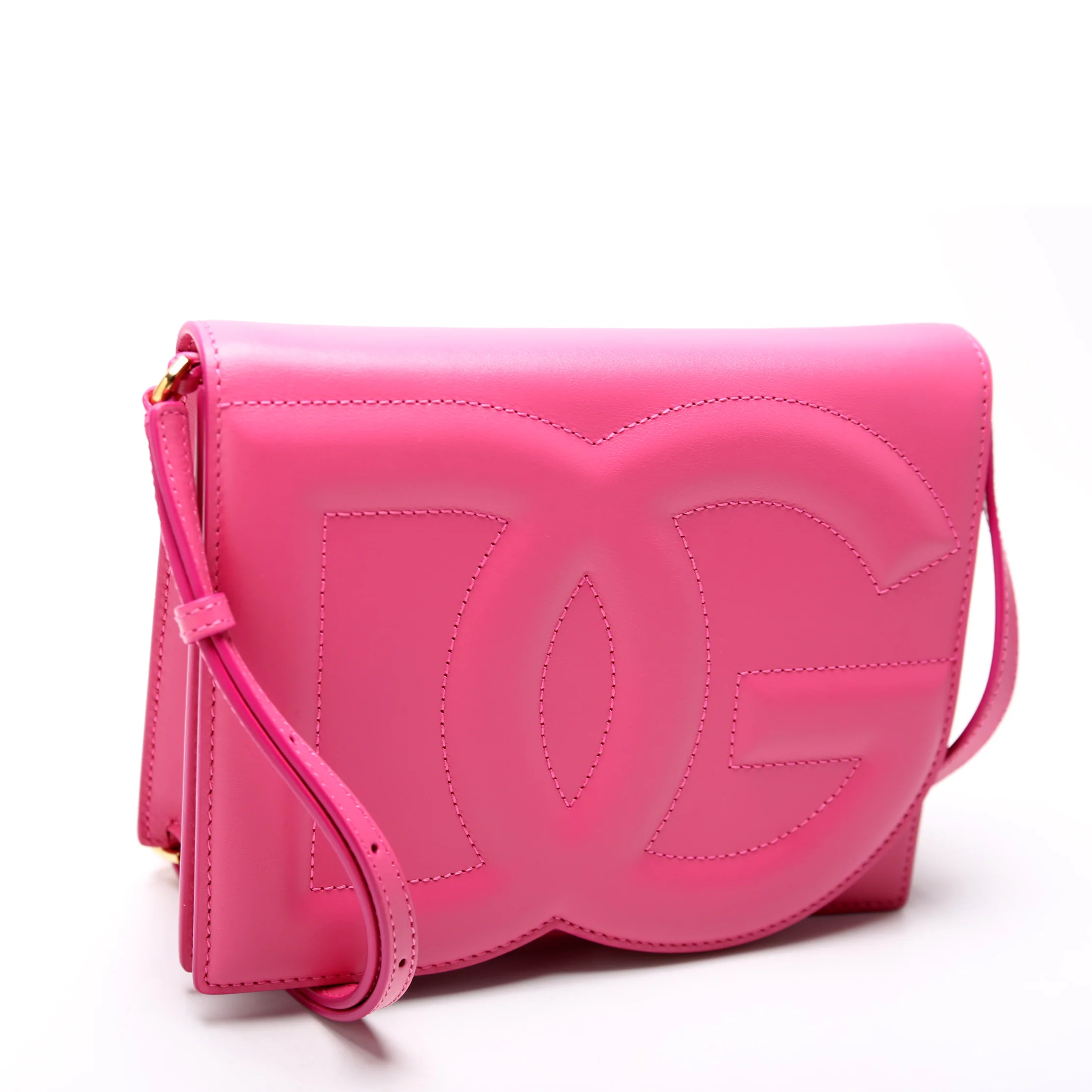 DG Logo Calfskin Flap Crossbody Bag - Image 2