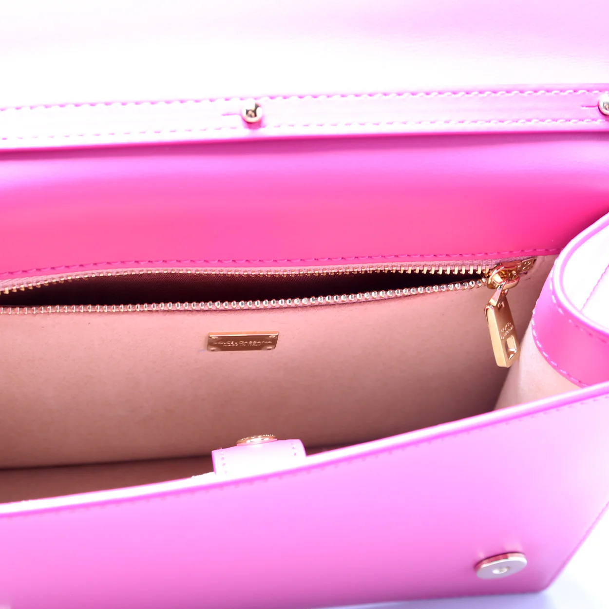 DG Logo Calfskin Flap Crossbody Bag - Image 7