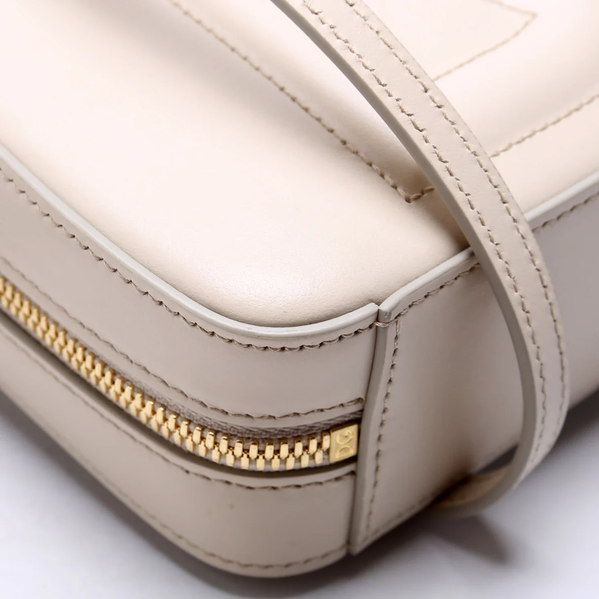 DG Logo Calfskin Small Camera Bag White - Image 5