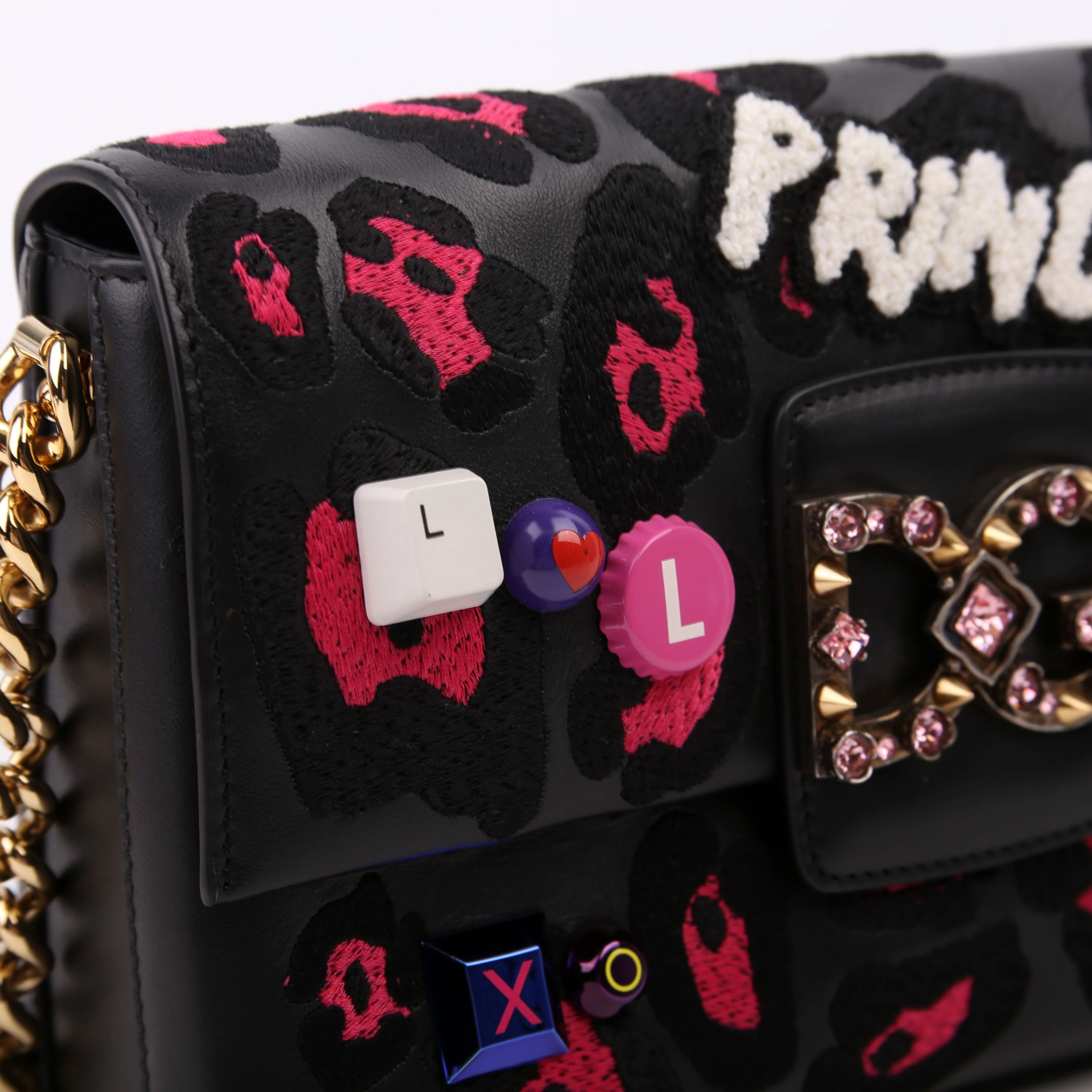 DG Princess Crossbody Bag Black/Pink - Image 10