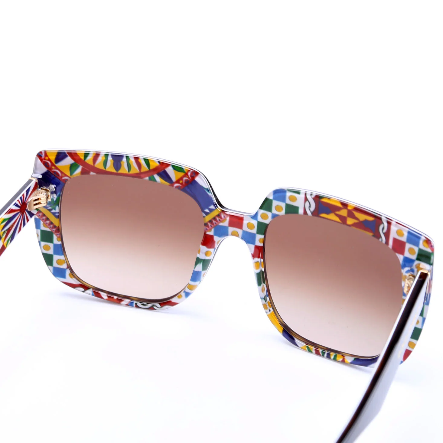 DG4414 Oversized Square Sunglasses Brown/Multicolor - Image 3
