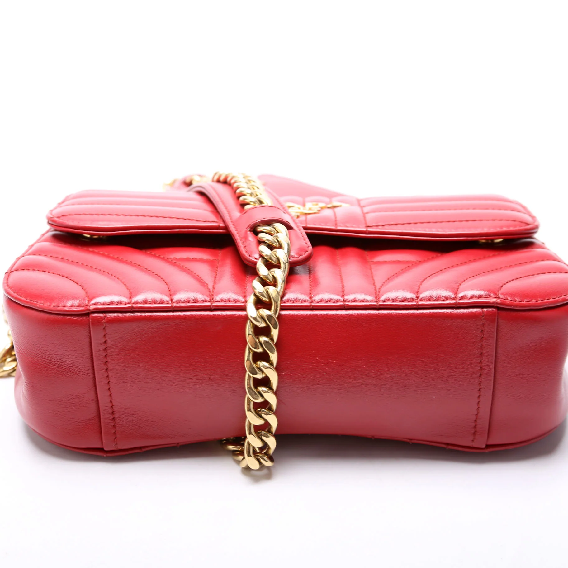Diagramme Curved Flap Calfskin Red - Image 4