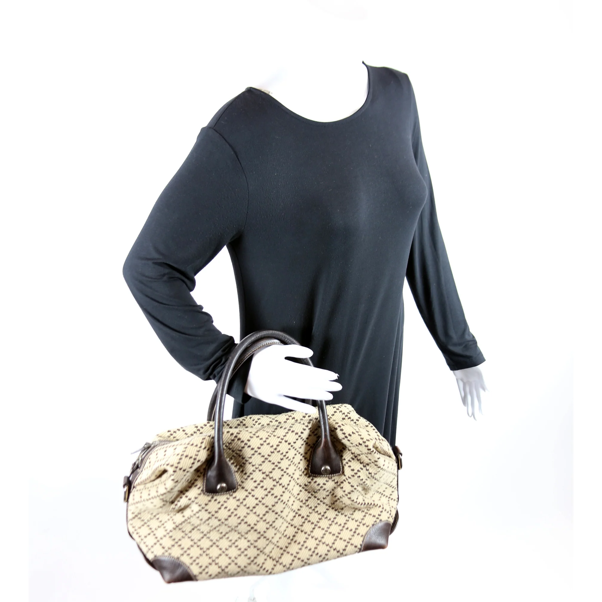 Diamante Canvas Hysteria Large Boston Bag 181496 - Image 12