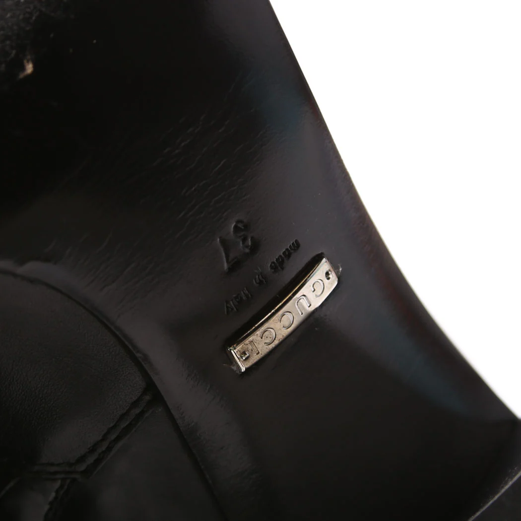 Dionysus Calfskin Embellished Elizabeth Knee High Boots Size 37 Black - Image 8