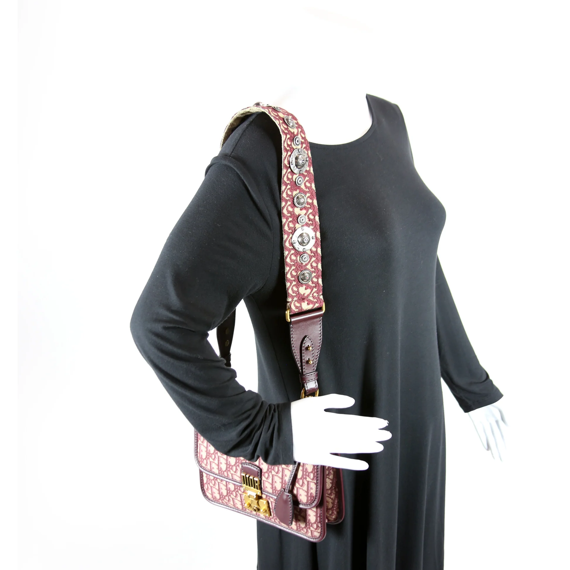 Dioraddict Oblique Flap Bag Burgundy - Image 10