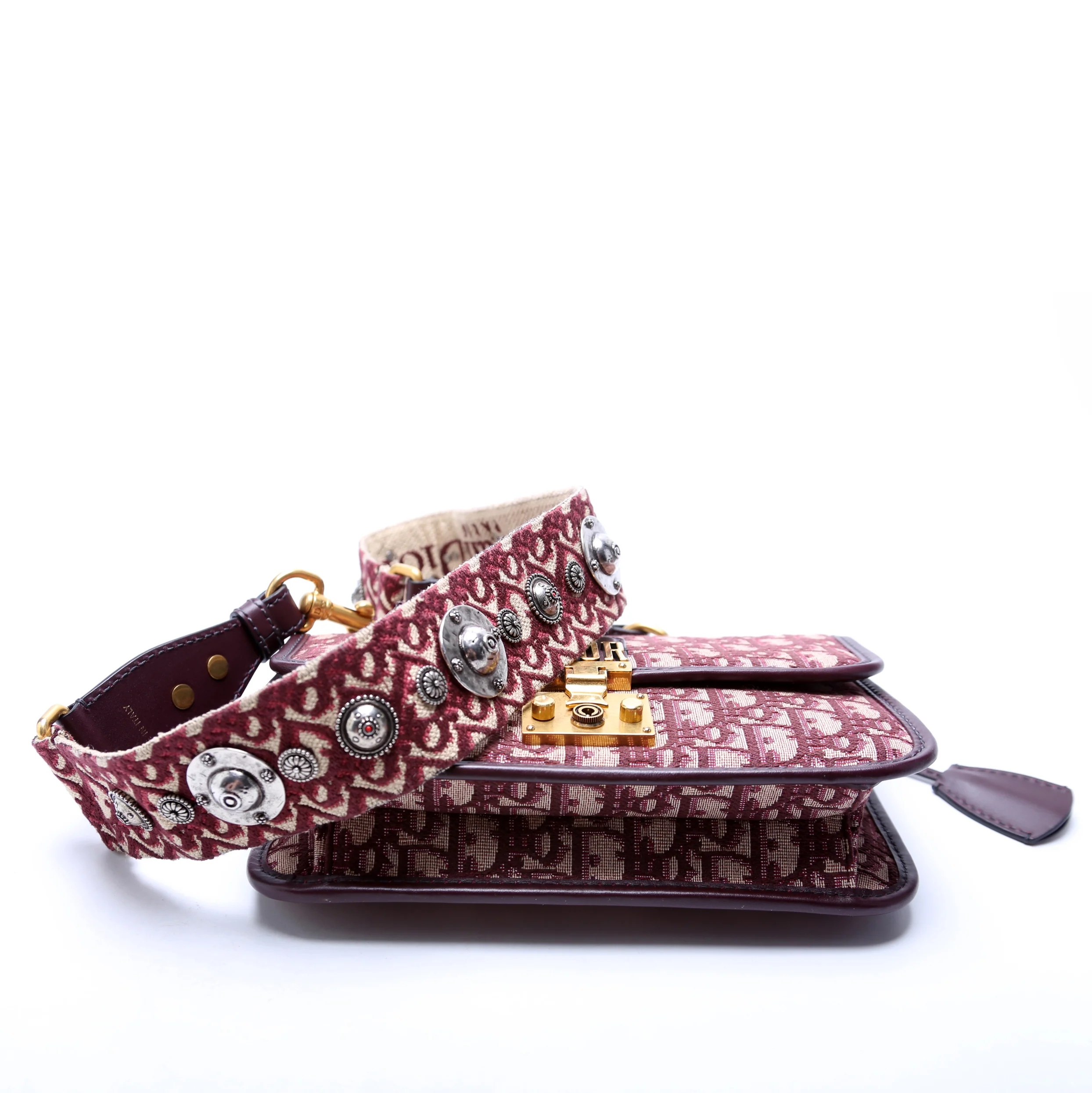 Dioraddict Oblique Flap Bag Burgundy - Image 4