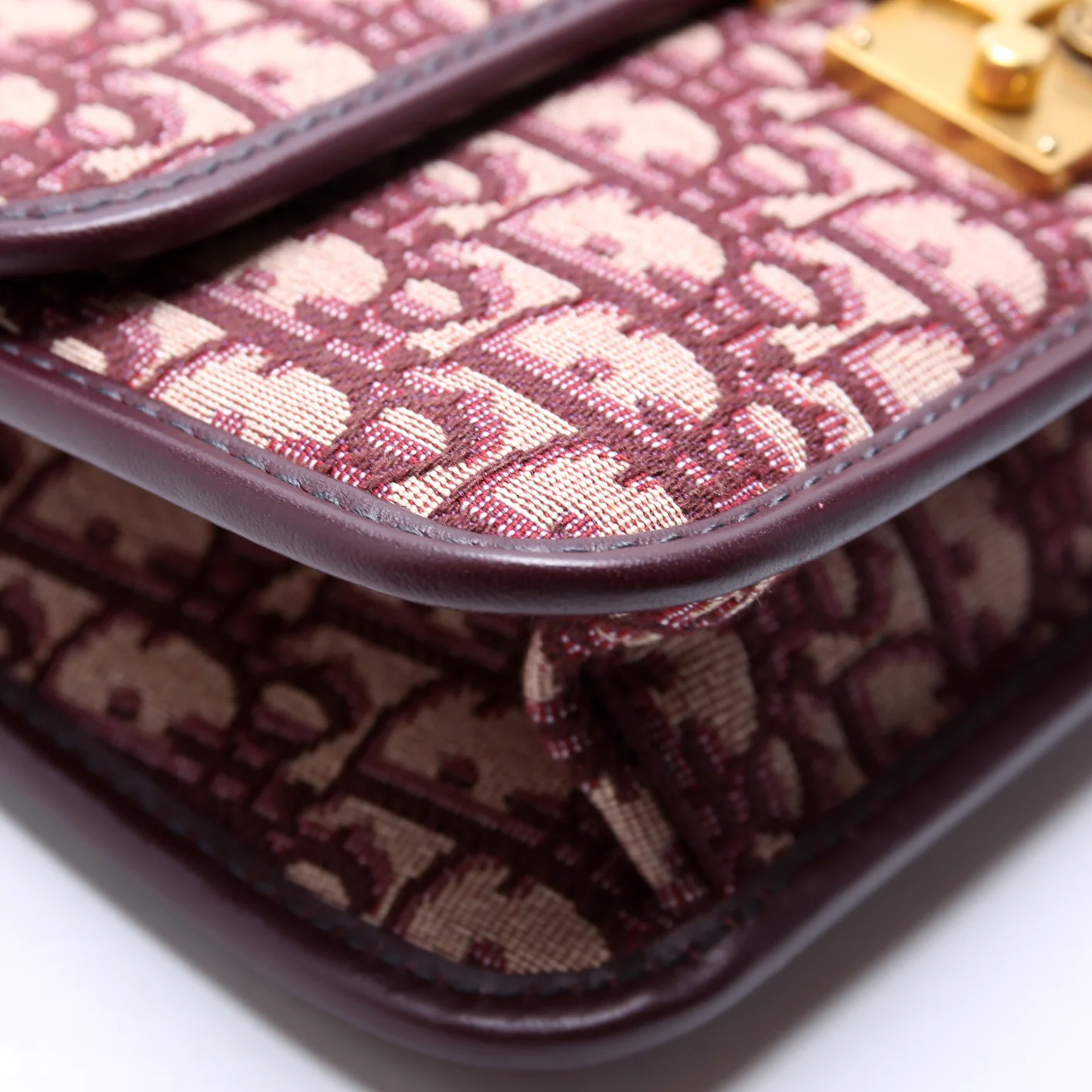 Dioraddict Oblique Flap Bag Burgundy - Image 5
