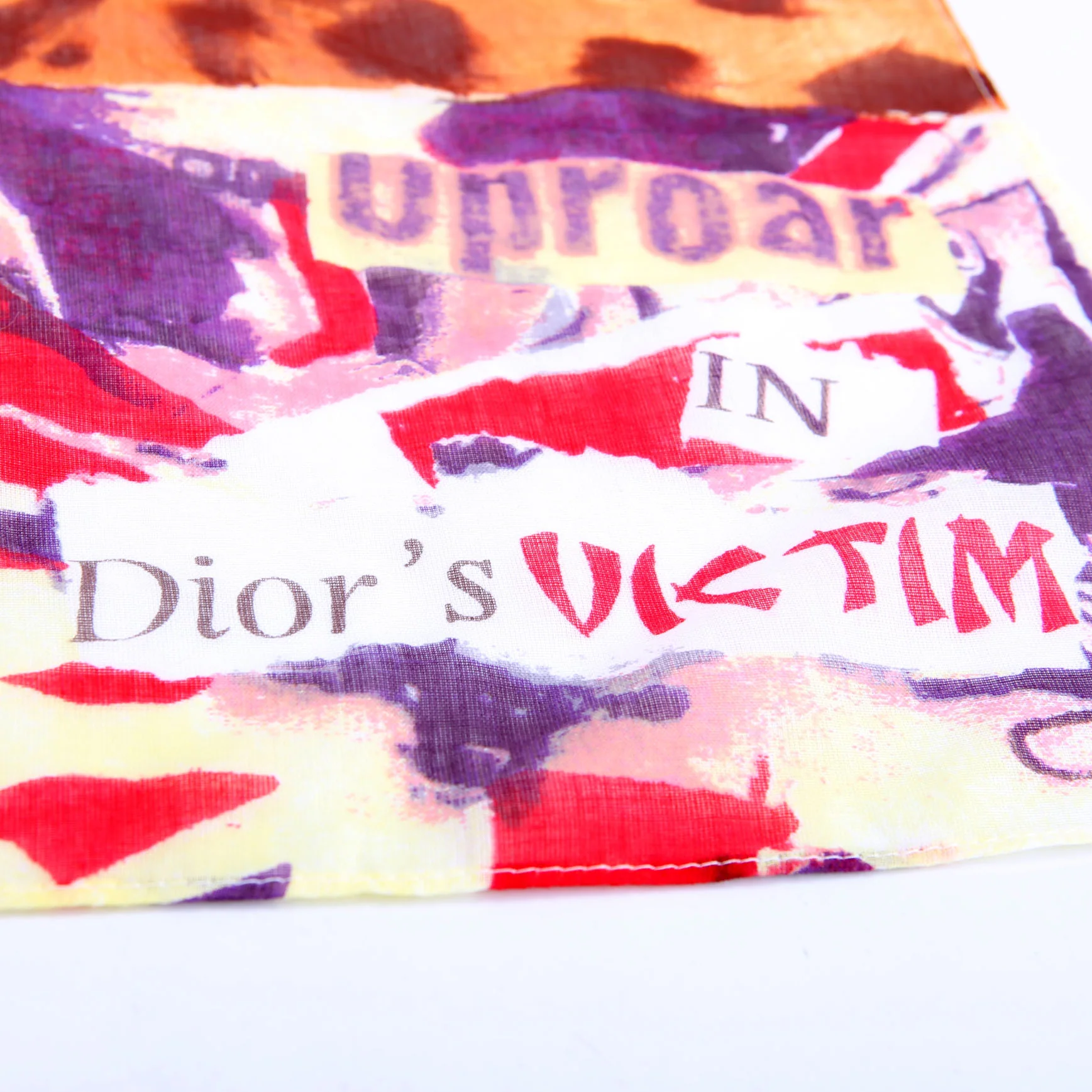 Dior's Victim Square Cotton 55CM Scarf Multicolor - Image 4