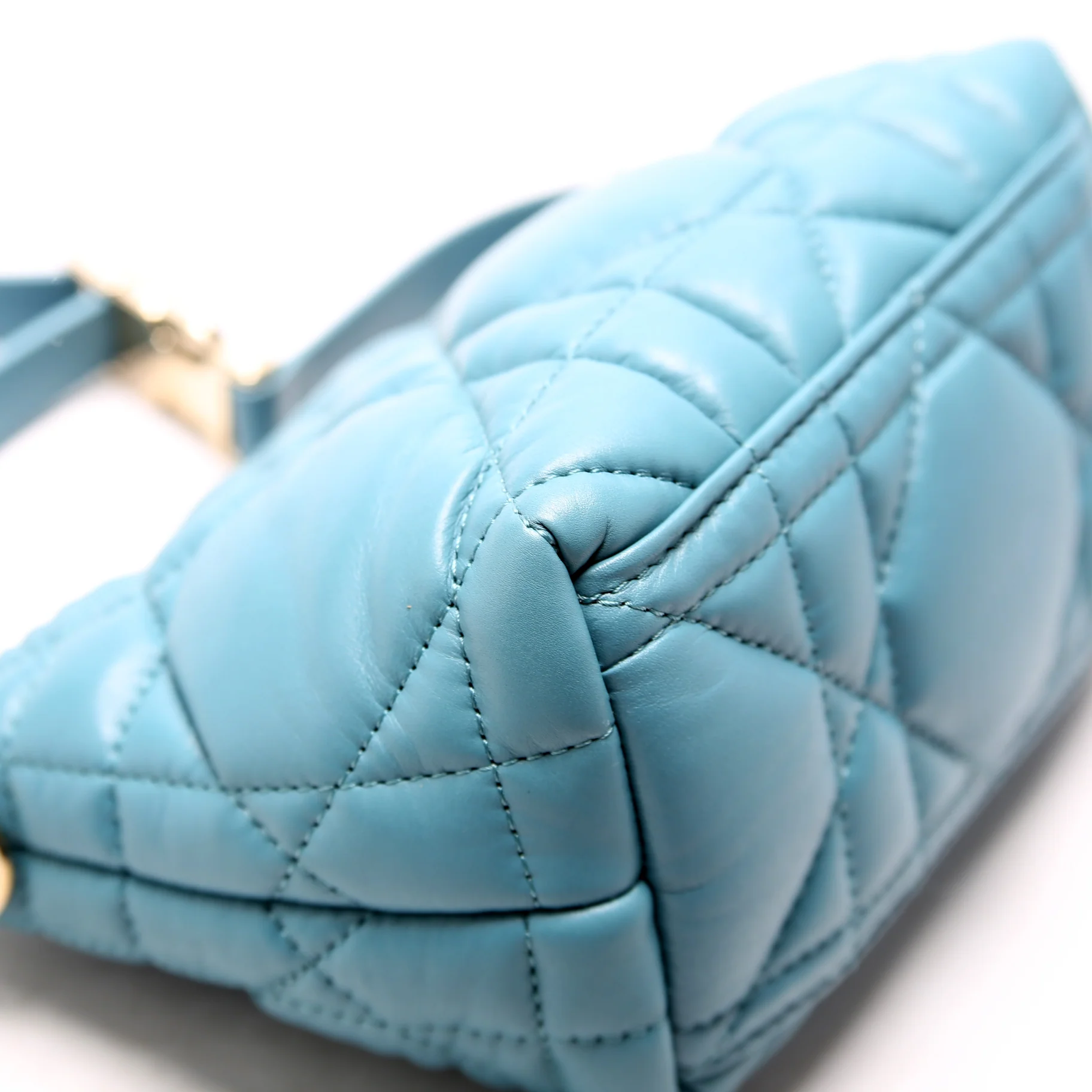 Diortravel Small Nomad Pouch Cannage Calfskin Blue - Image 5