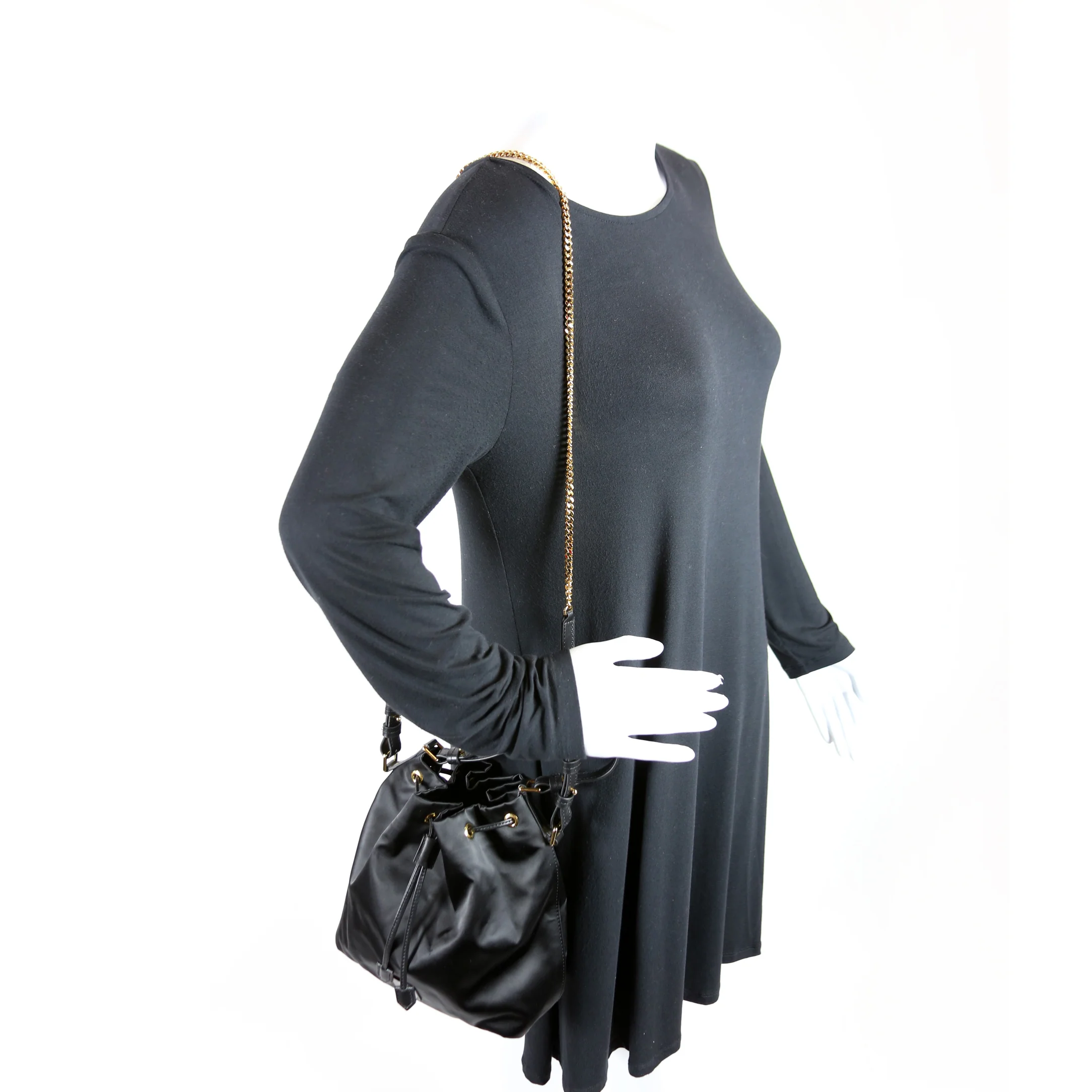 Disco Bucket Bag Nylon Black - Image 7