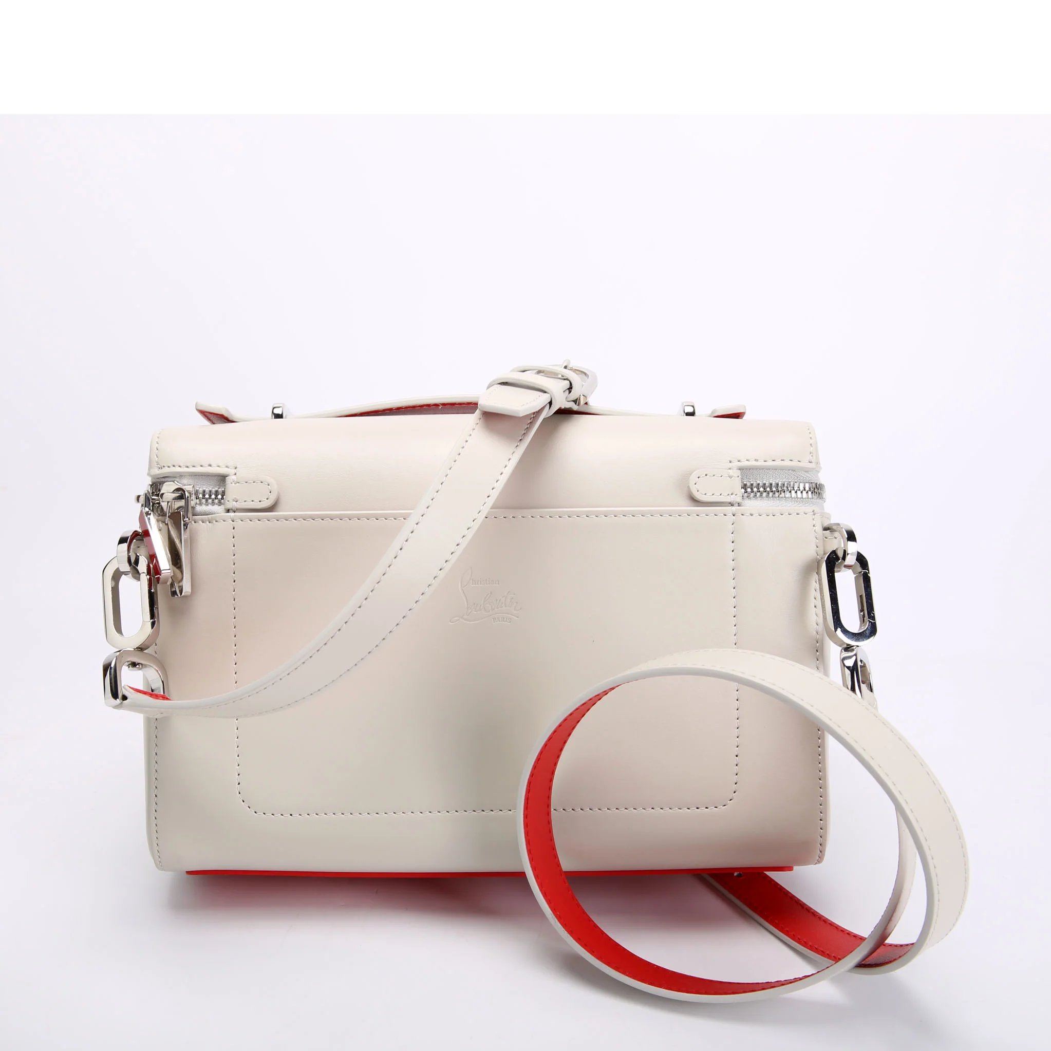 Djanis Leather Crossbody Grey - Image 3