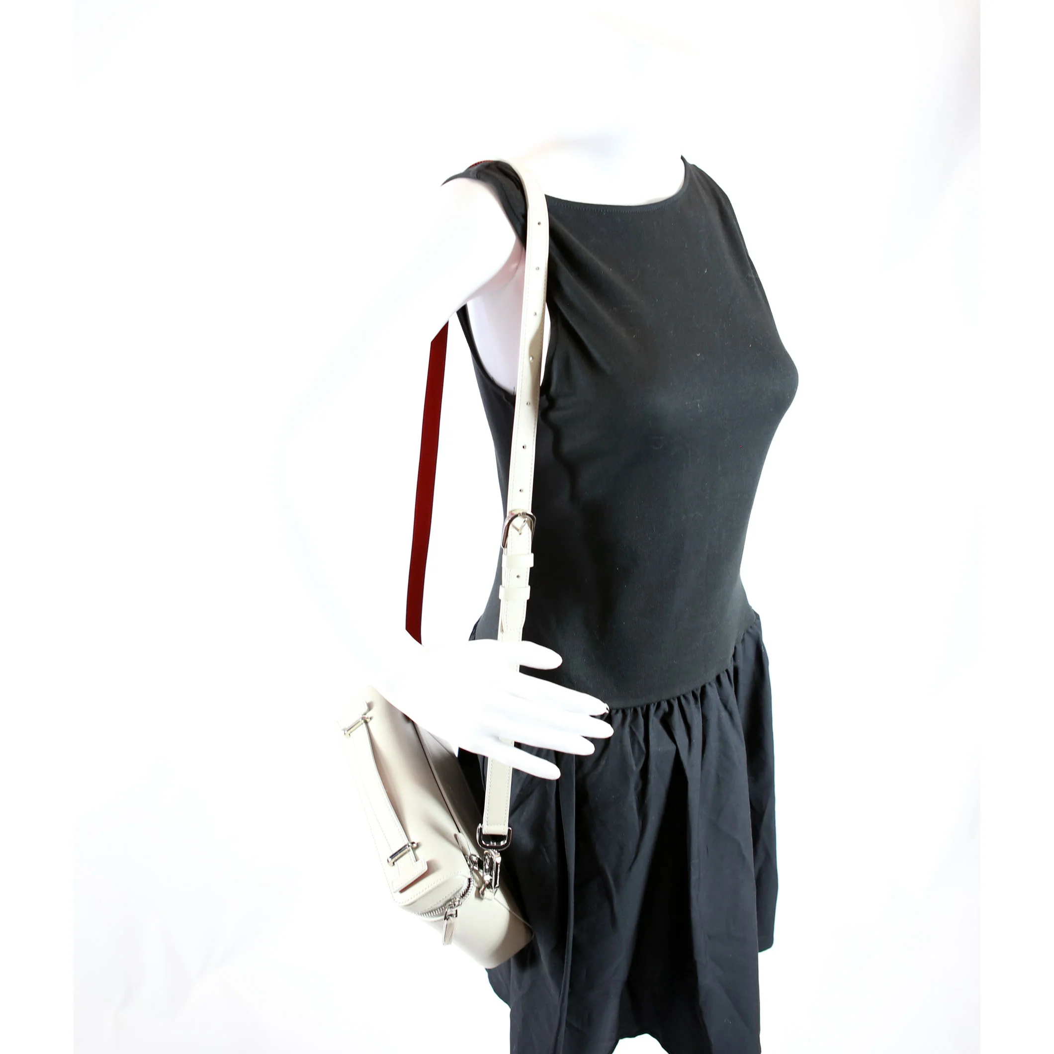 Djanis Leather Crossbody Grey - Image 9