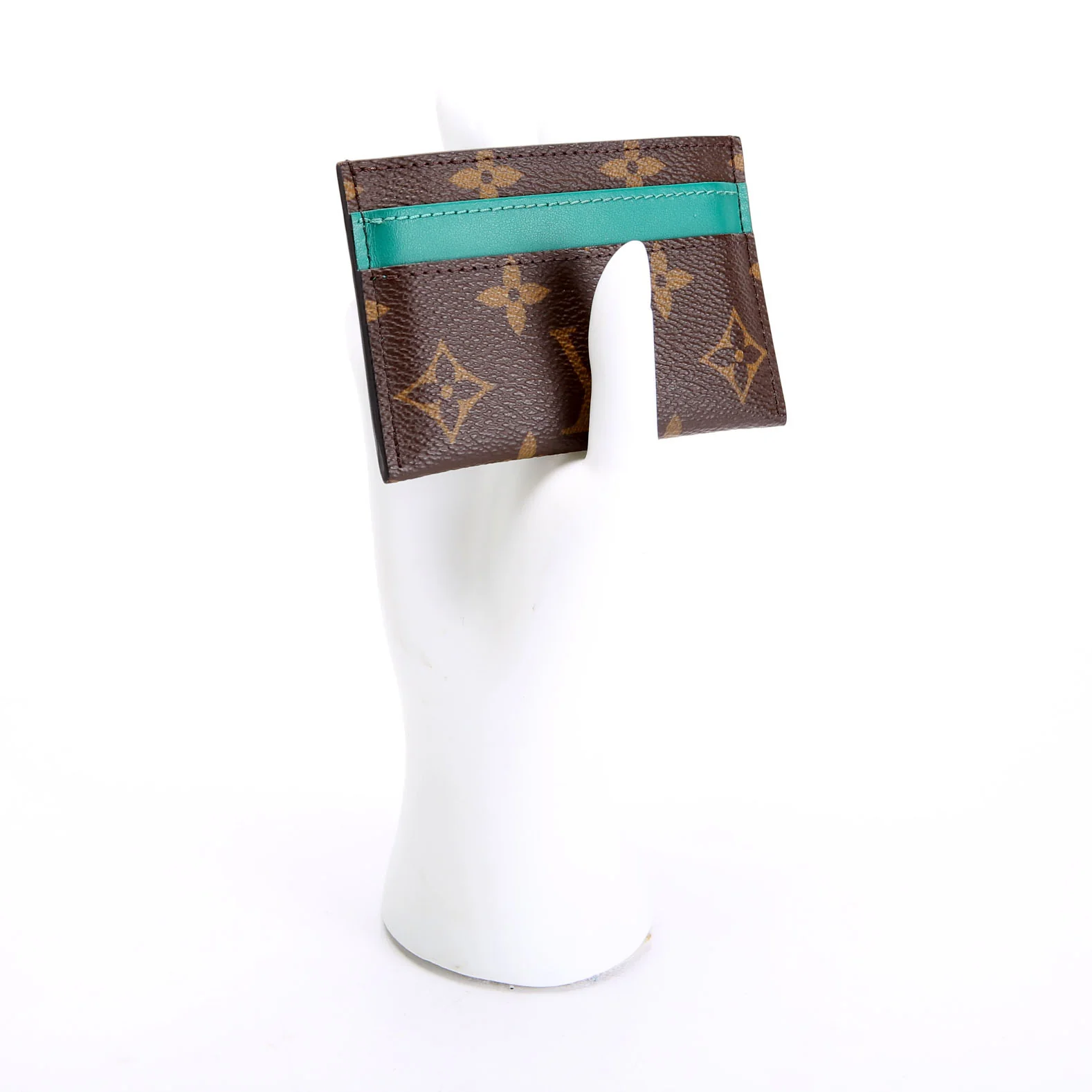 Double Card Holder Macassar Monogram Green - Image 7
