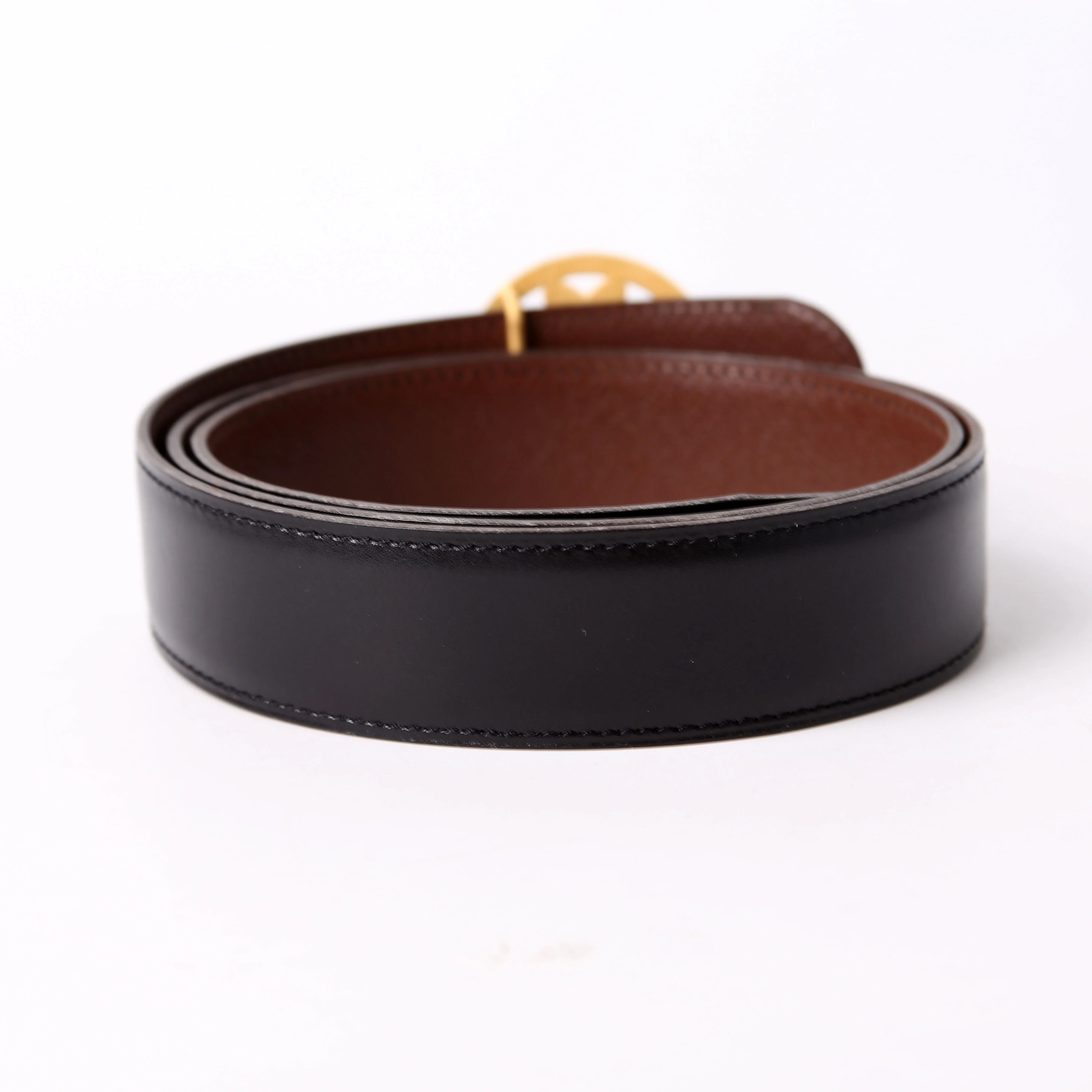 Double H Reversible Leather Belt Size 90 Black/Brown - Image 4
