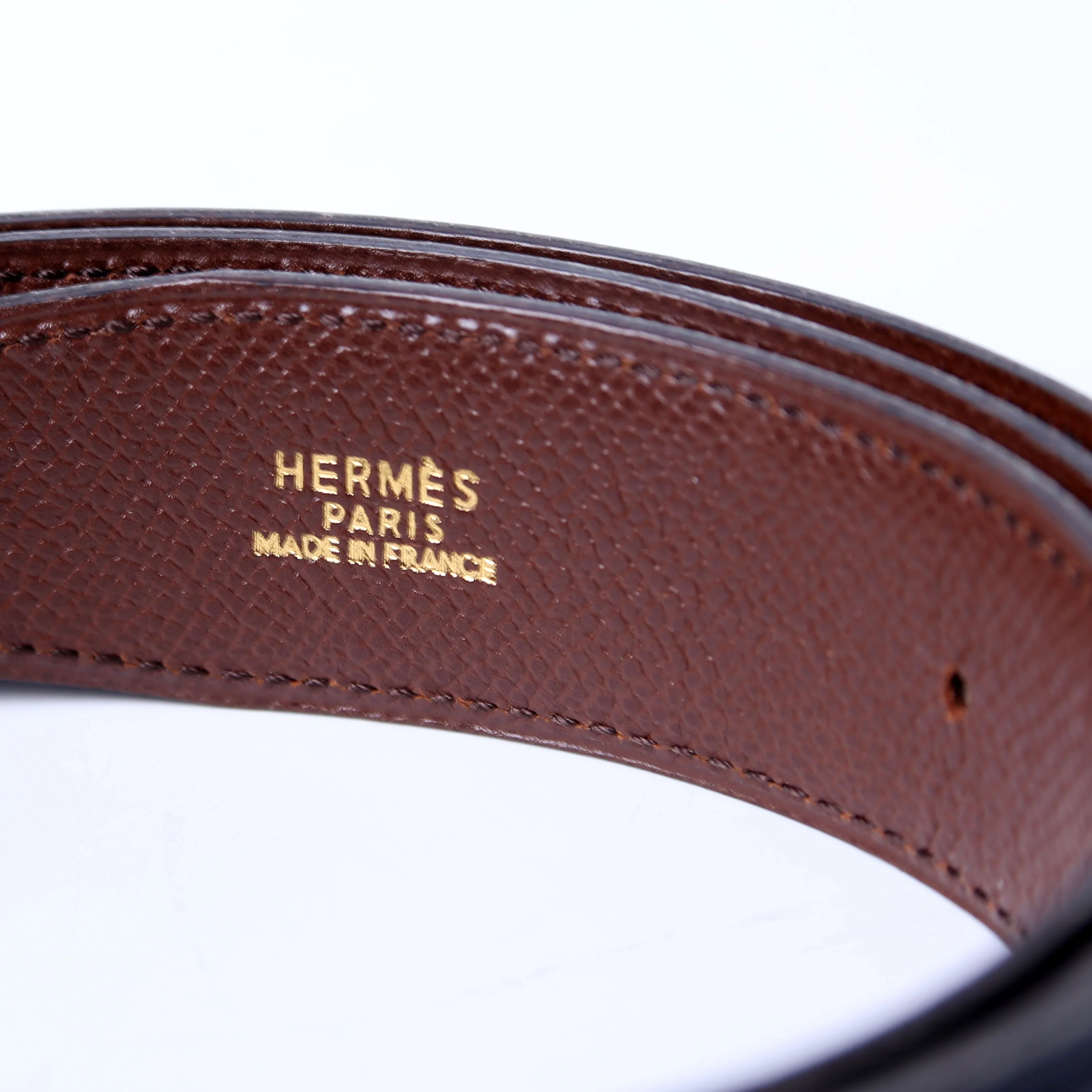 Double H Reversible Leather Belt Size 90 Black/Brown - Image 7