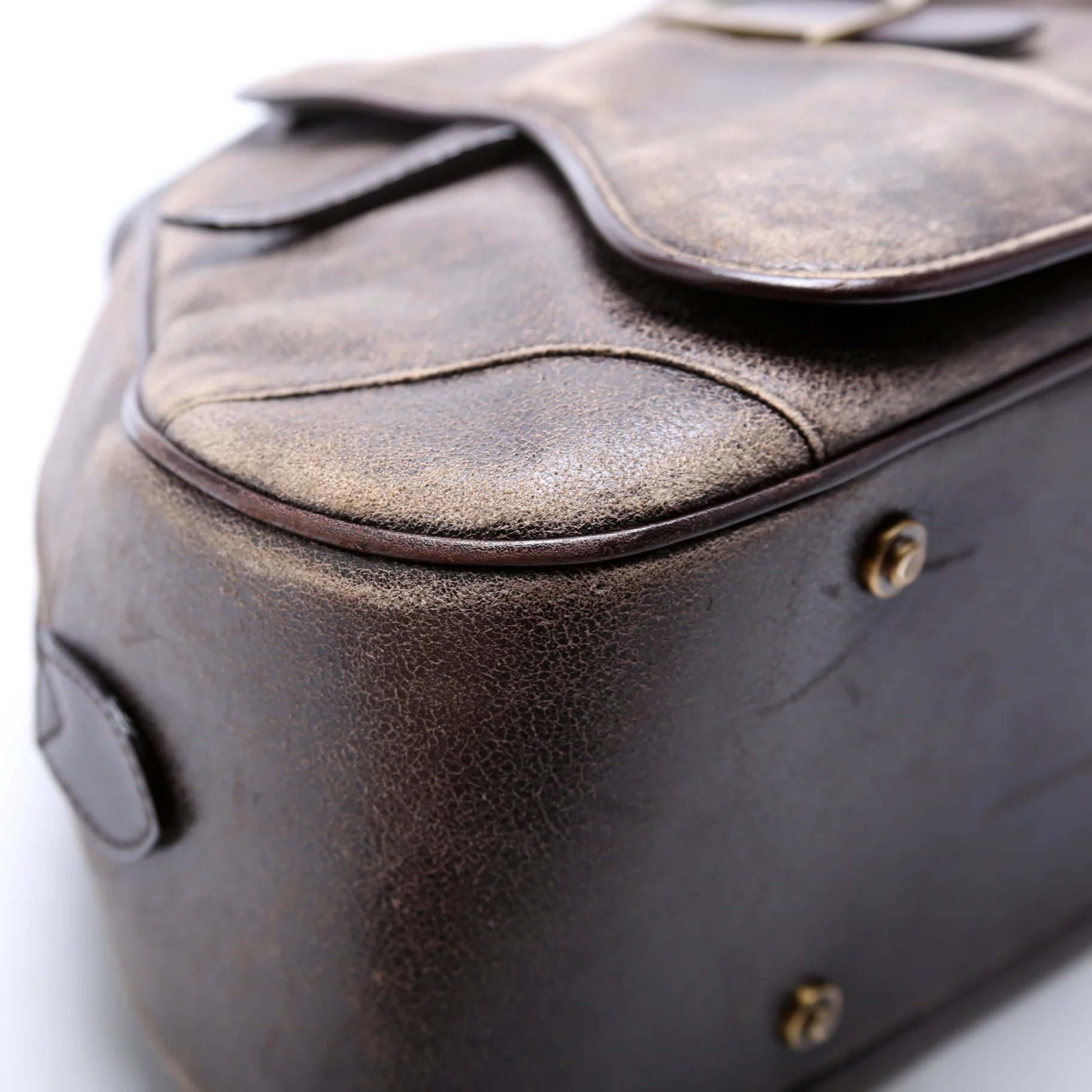 Double Saddle Bowler Aged Leather - Image 5