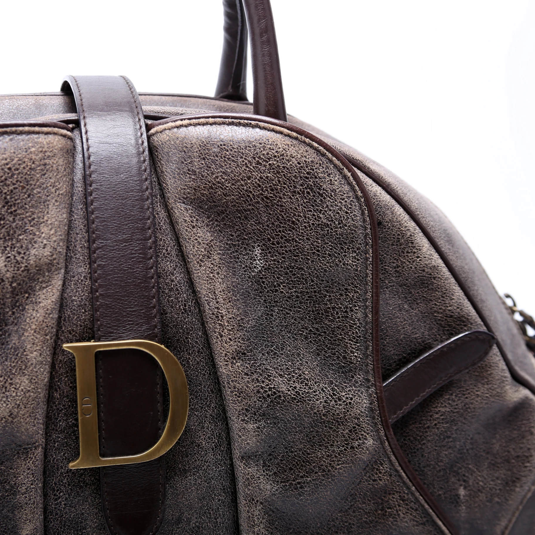 Double Saddle Bowler Aged Leather - Image 6