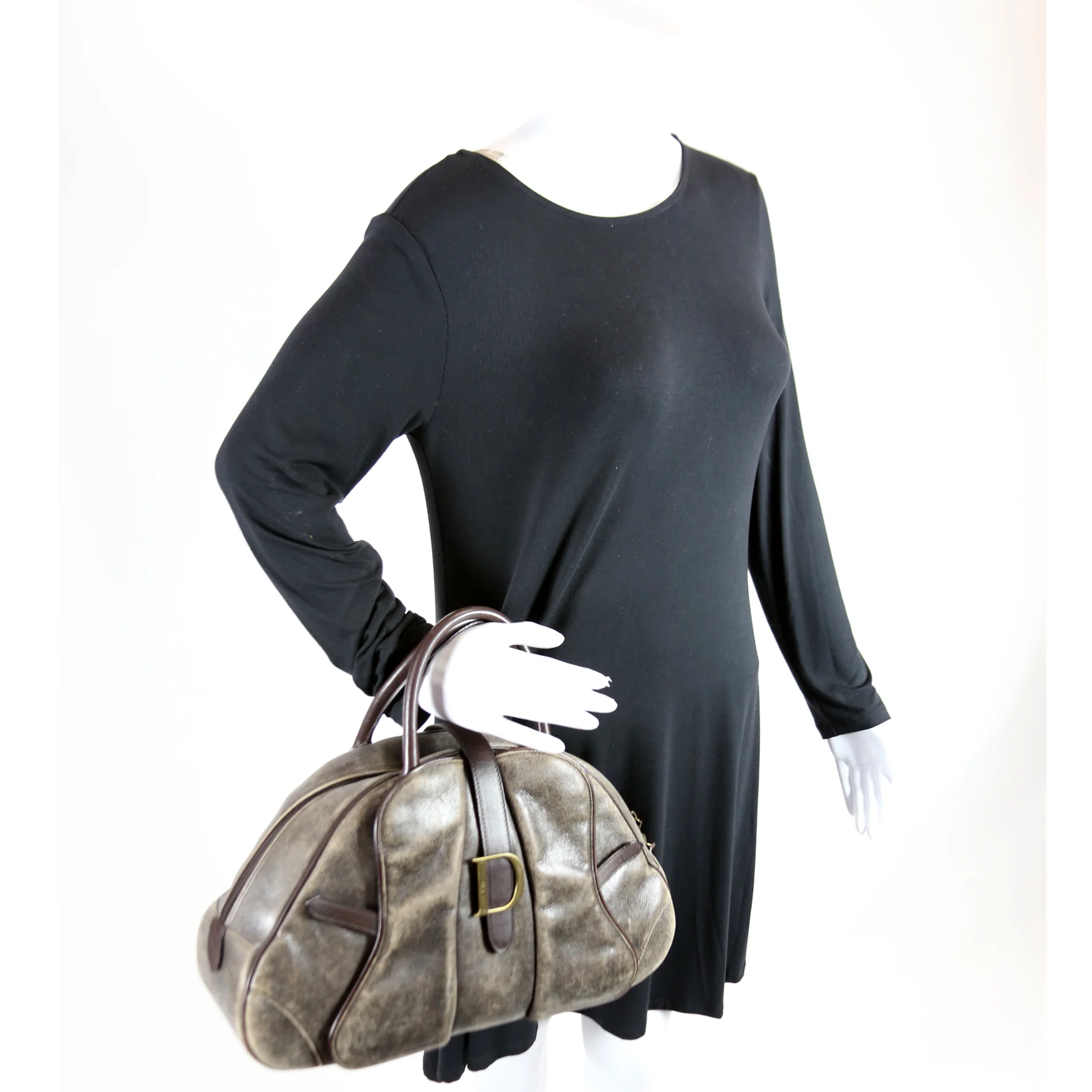 Double Saddle Bowler Aged Leather - Image 12