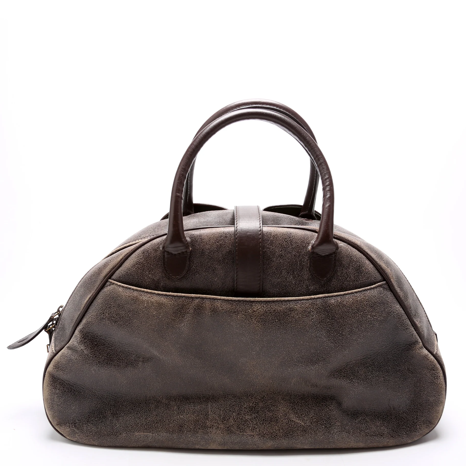 Double Saddle Bowler Aged Leather - Image 3