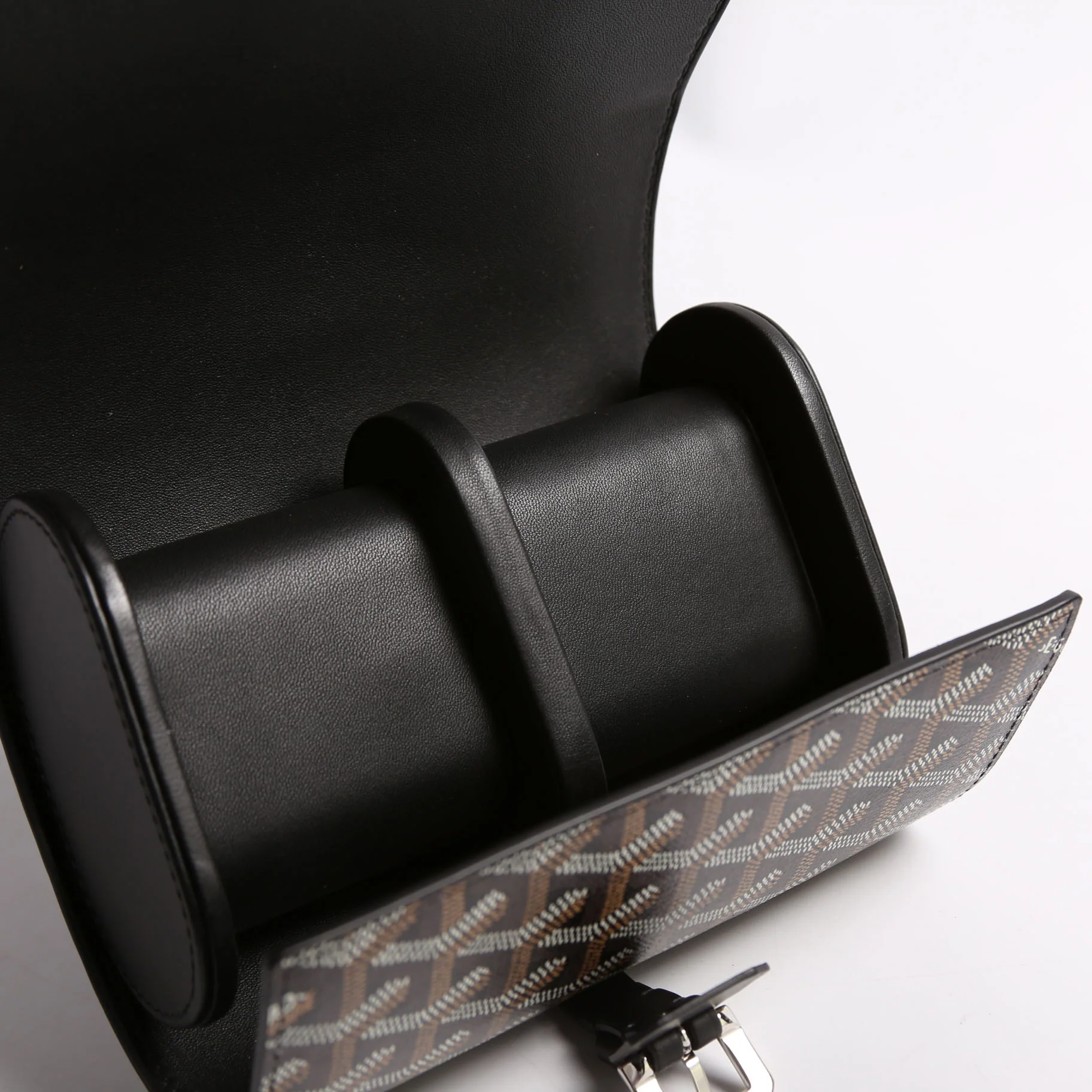 Double Travel Watch Case Goyardine Black - Image 8