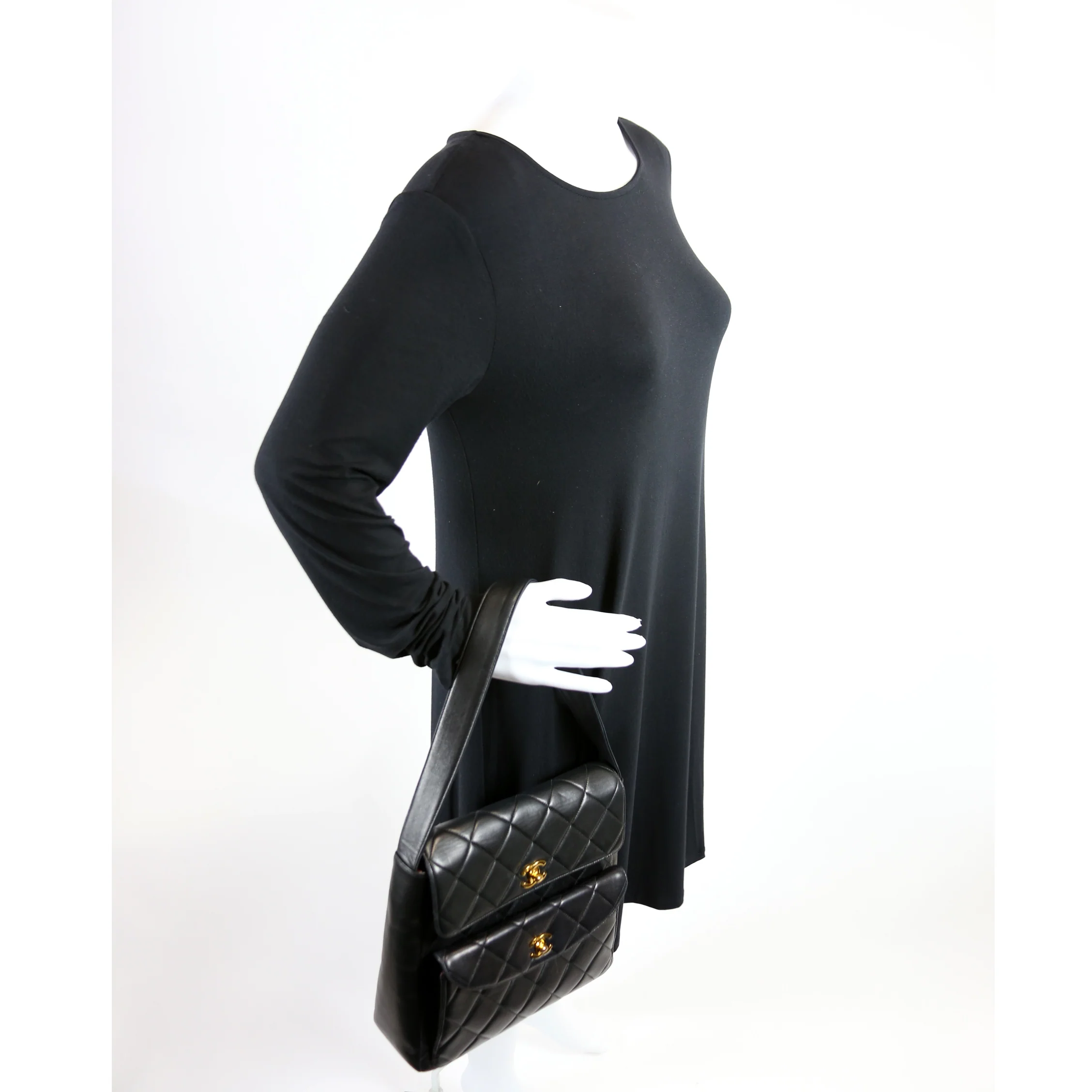 Double Turnlock Vintage Shoulder Lambskin - Image 11
